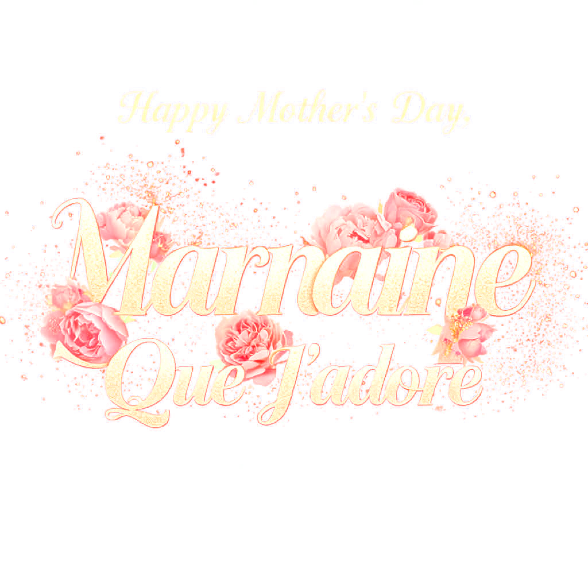 "Happy Mother's Day,
Marraine Que J'adore " — Mothers Day | AI Text Effect Generator