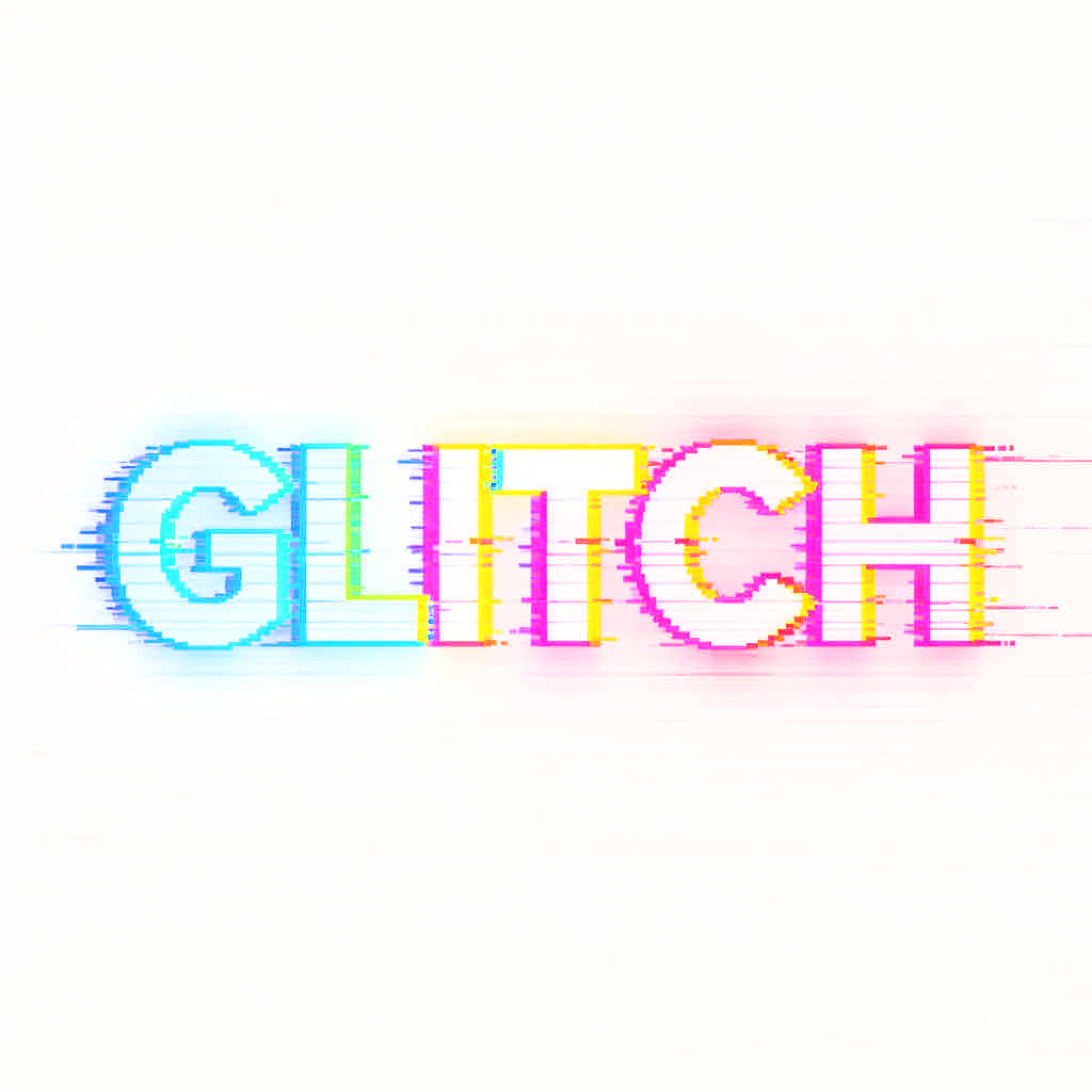 "GLITCH" — Cyberpunk Neon Glitch text effect