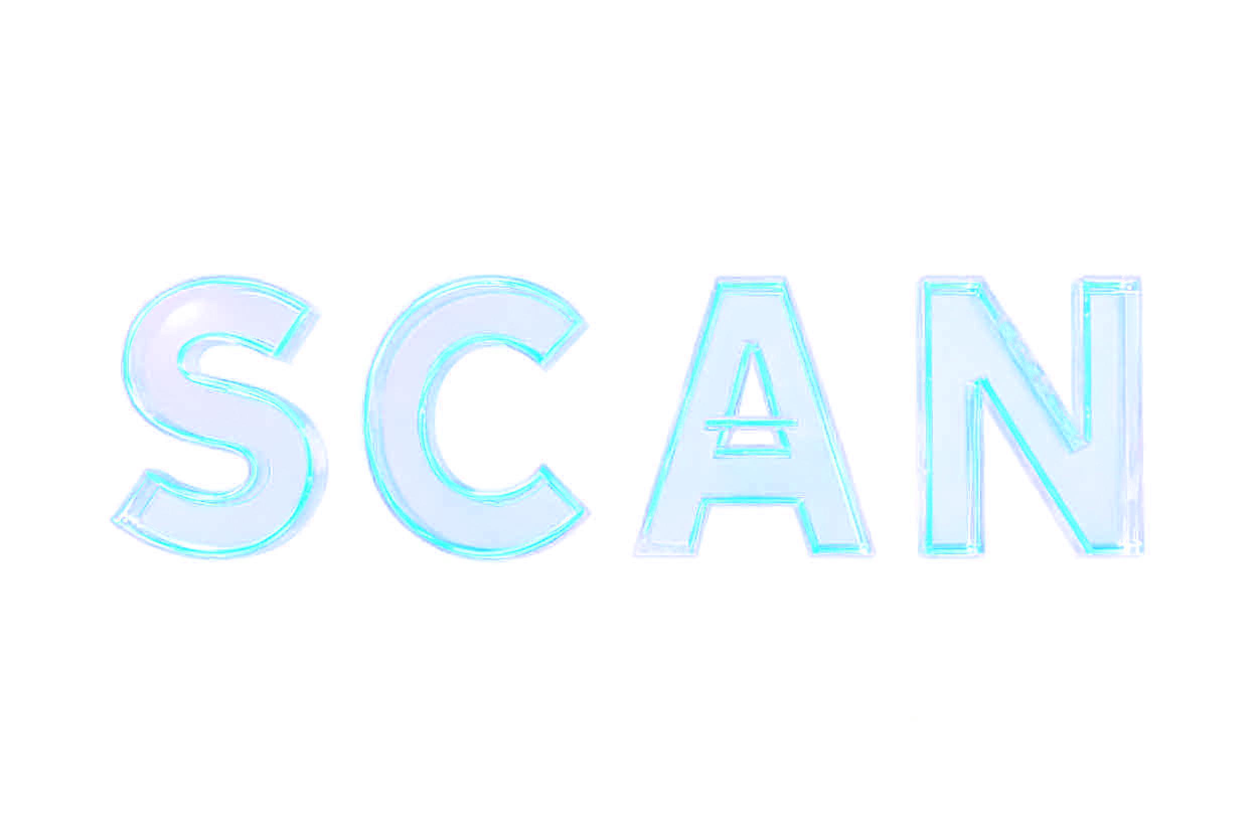 "Scan" — Laser Cut | AI Text Effect Generator