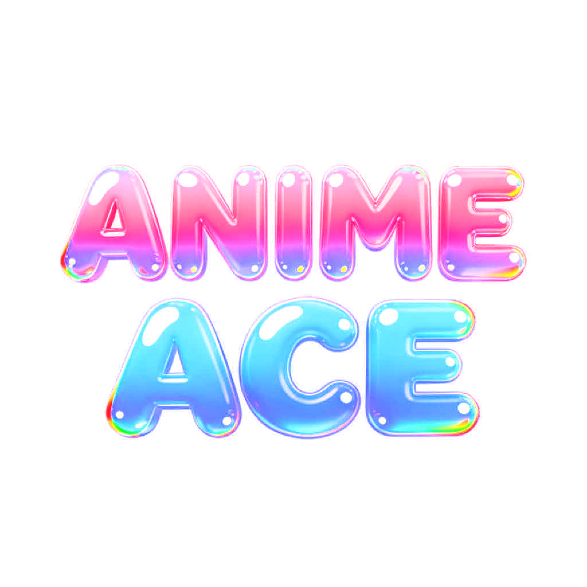 "Anime ace" — Bubble text effect