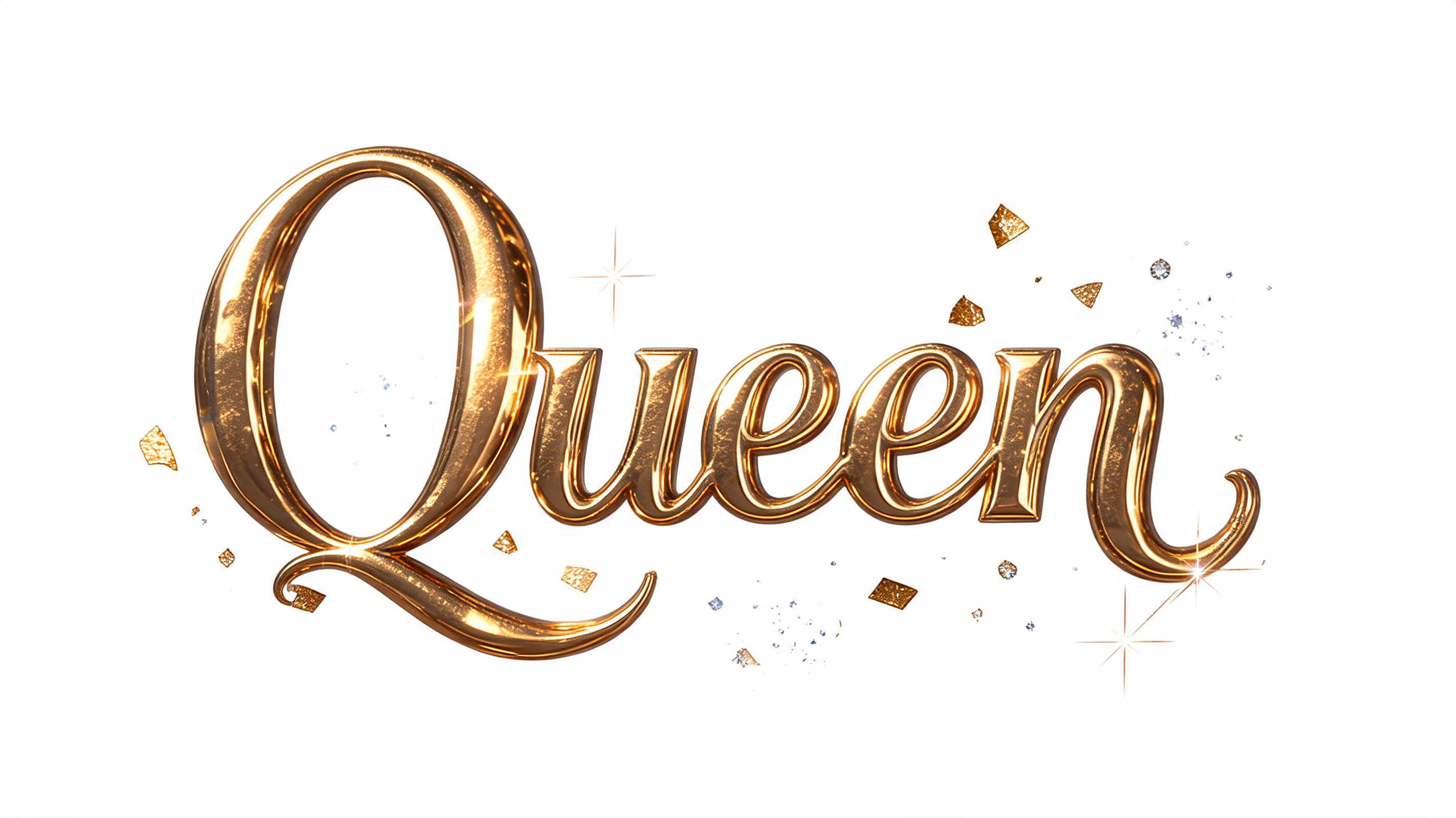 "Queen" — Luxury Gold | AI Text Effect Generator