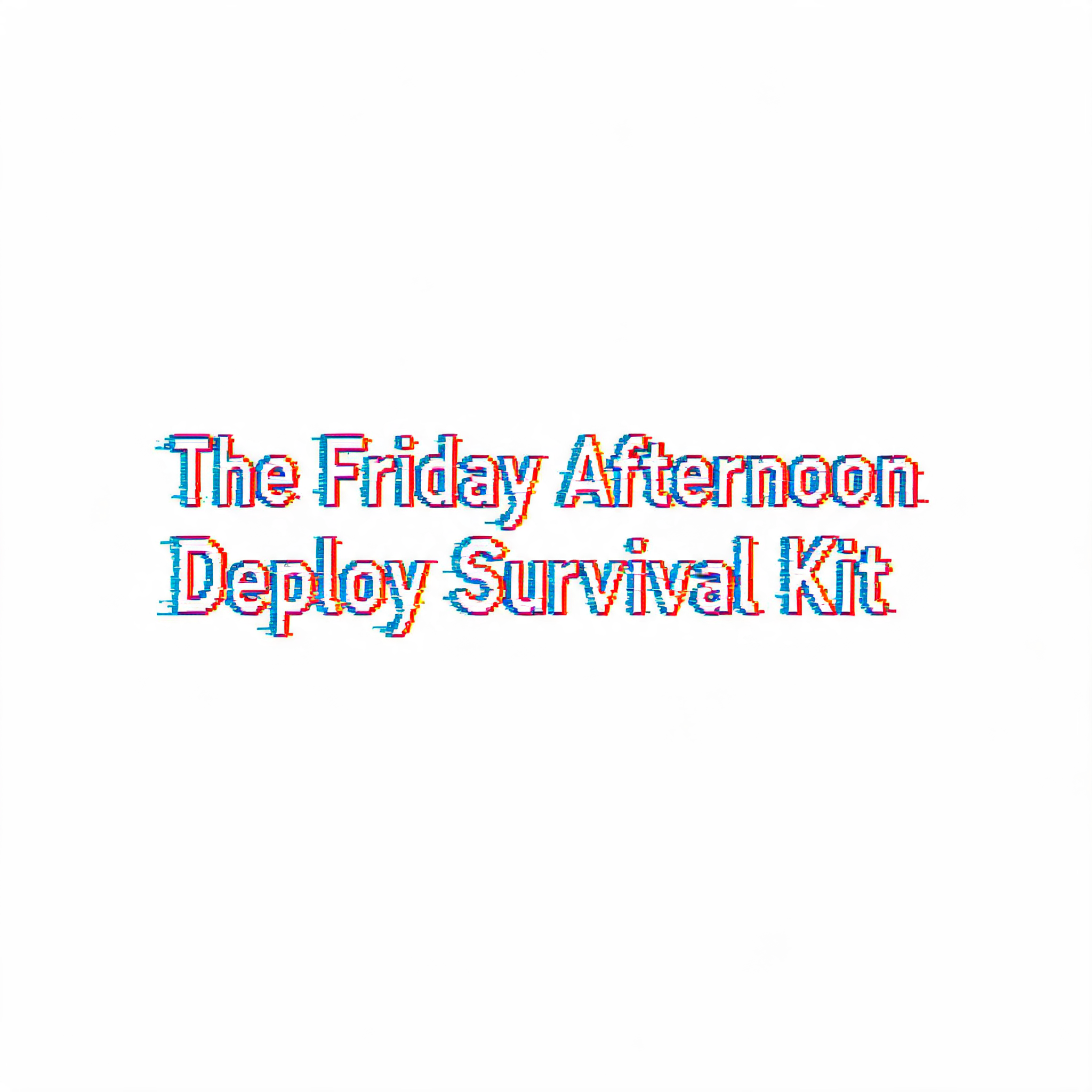 "The Friday Afternoon Deploy Survival Kit" — Cyberpunk Neon Glitch text effect