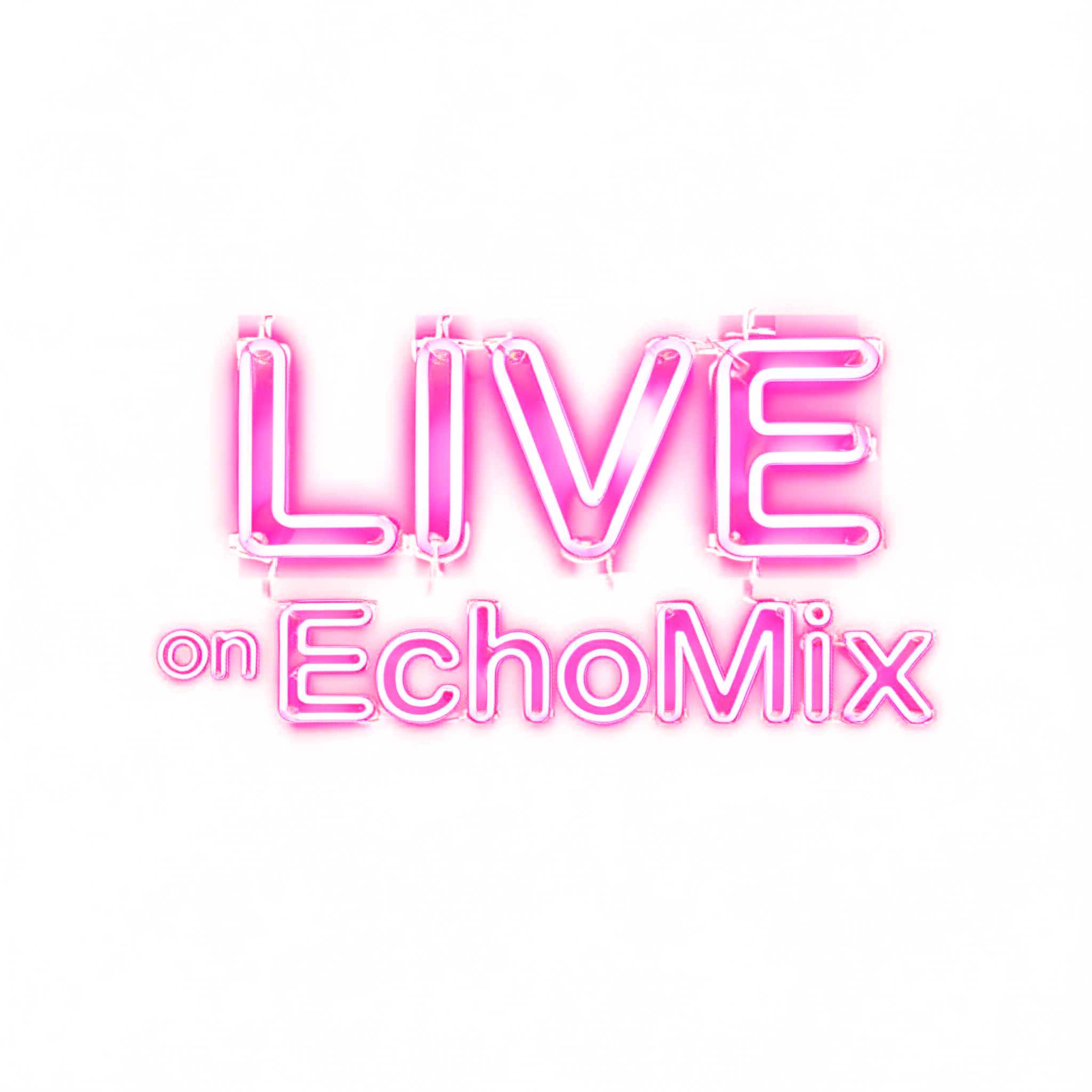 "LIVE on EchoMix" — Neon Sign | AI Text Effect Generator