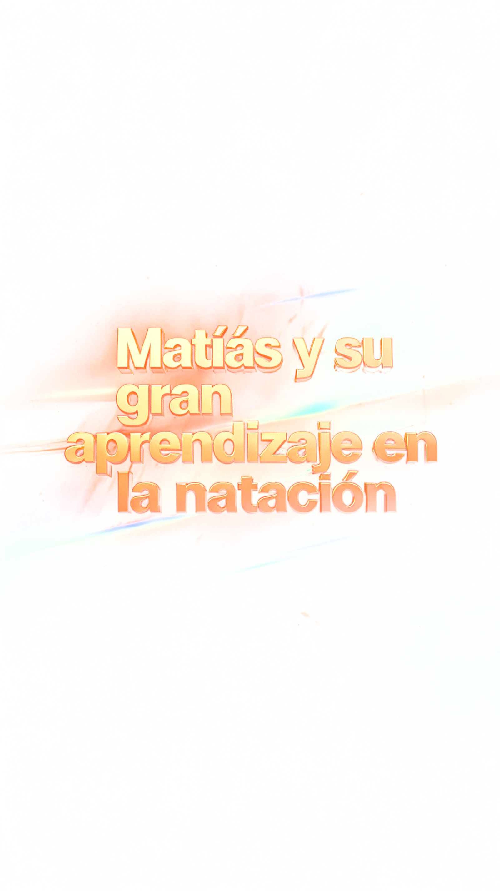 "Matías y su gran aprendizaje en la natación" — Cinematic Netflix | AI Text Effect Generator