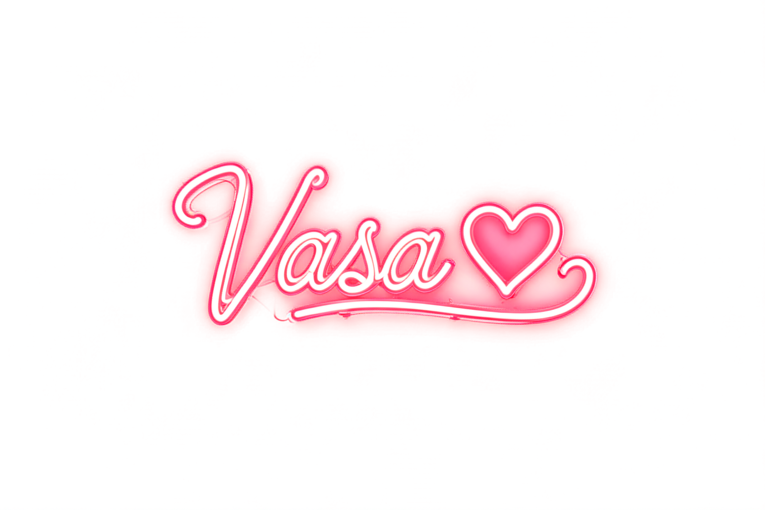 "Vasa🩷" — Neon Sign | AI Text Effect Generator