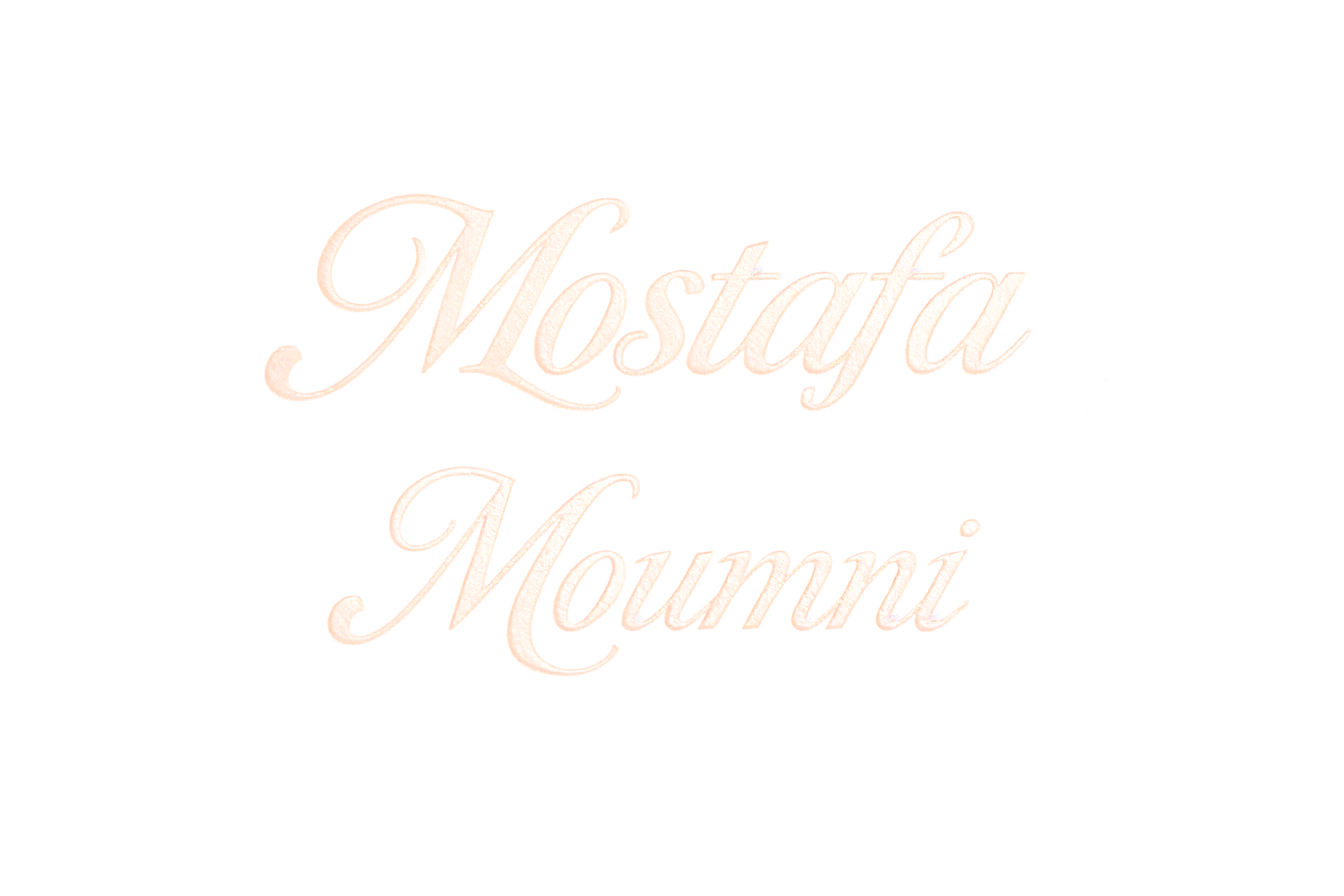 "Mostafa Moumni" — Emboss | AI Text Effect Generator