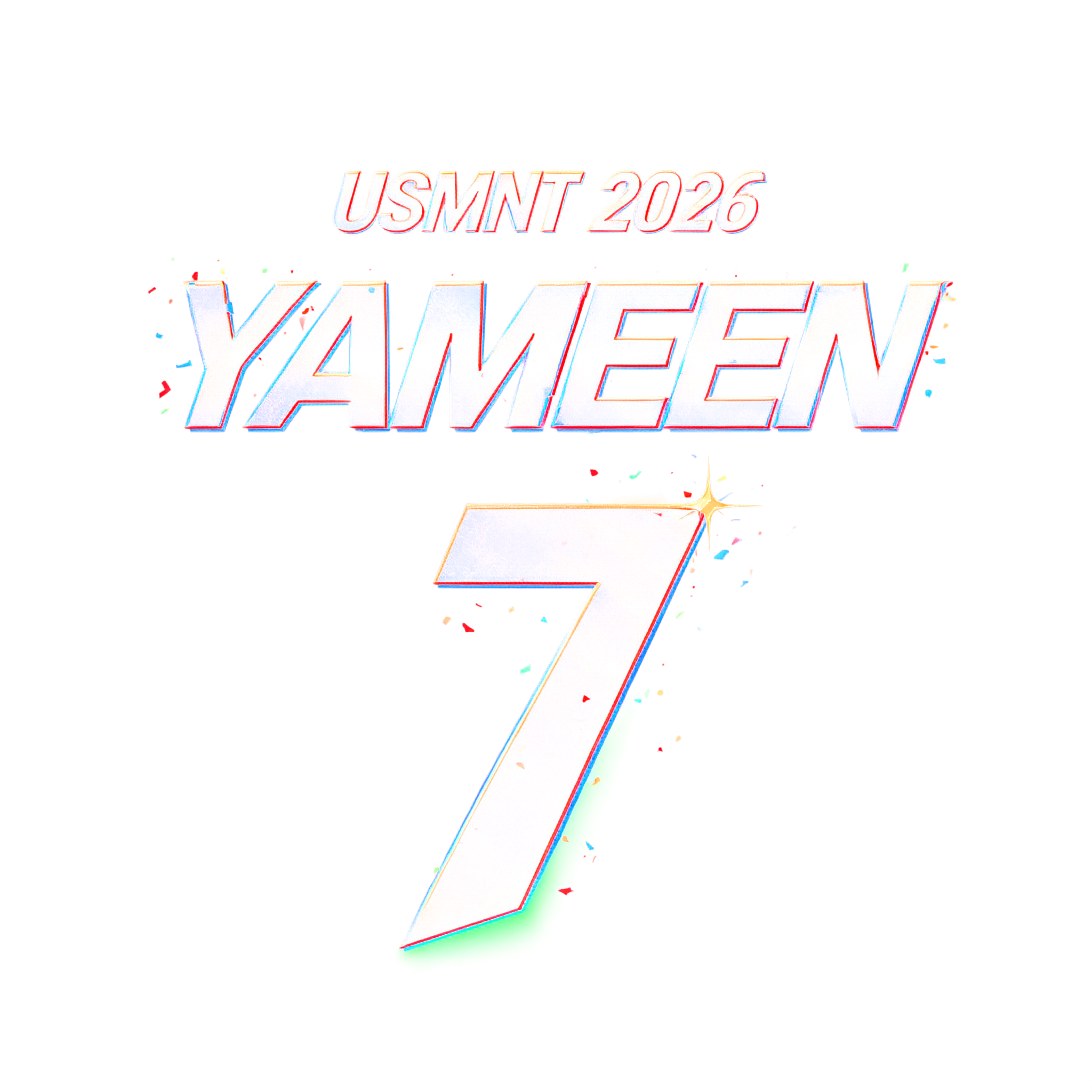 "USMNT 2026
YAMEEN
7" — Sports Football | AI Text Effect Generator