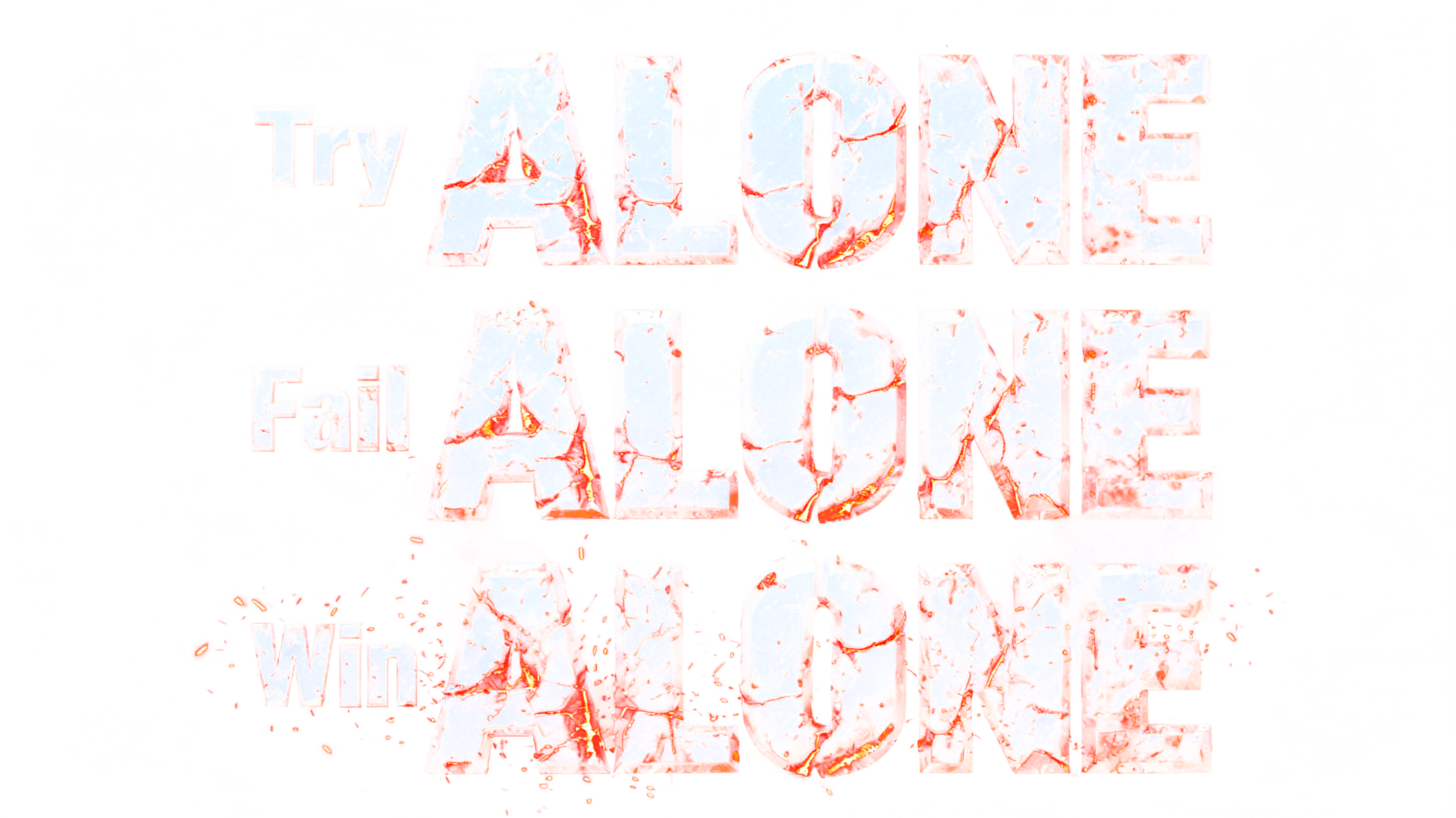 "Try ALONE
Fail ALONE
Win ALONE" — Post Apocalyptic | AI Text Effect Generator