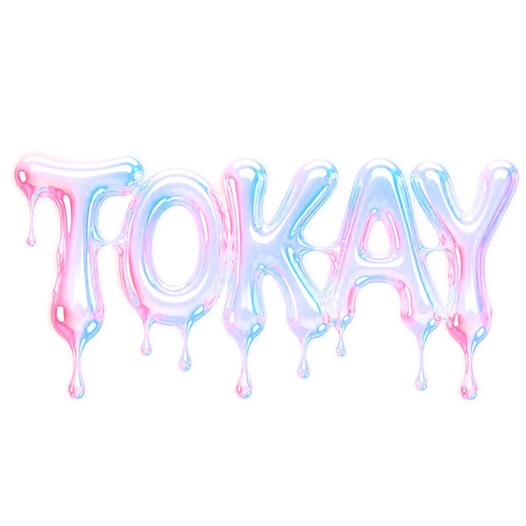 "TOKAY" — Y2k Liquid | AI Text Effect Generator