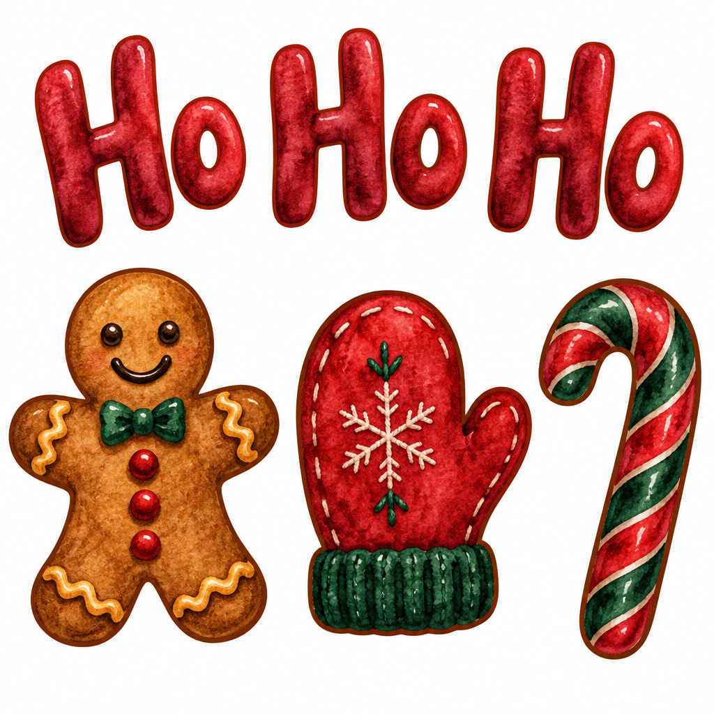"Ho Ho Ho" — Saturated Watercolor | AI Text Effect Generator