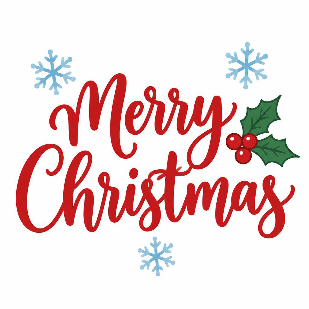 "Merry Christmas" — Crisp Holiday Ink | AI Text Effect Generator