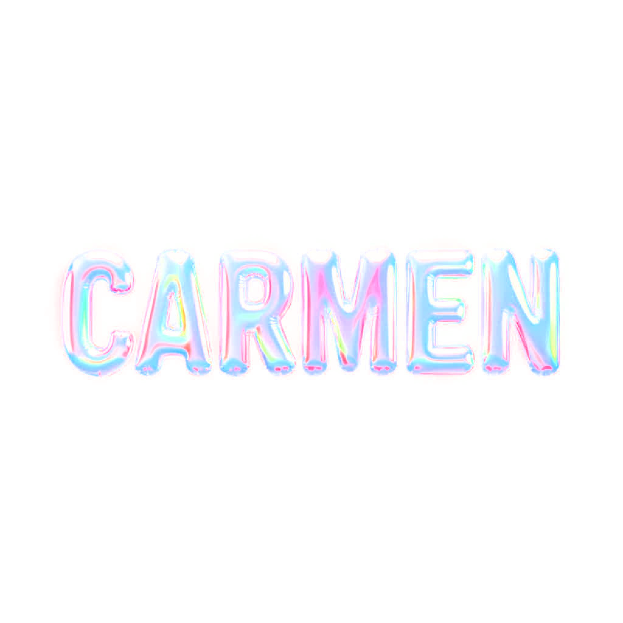 "CARMEN" — Y2k text effect
