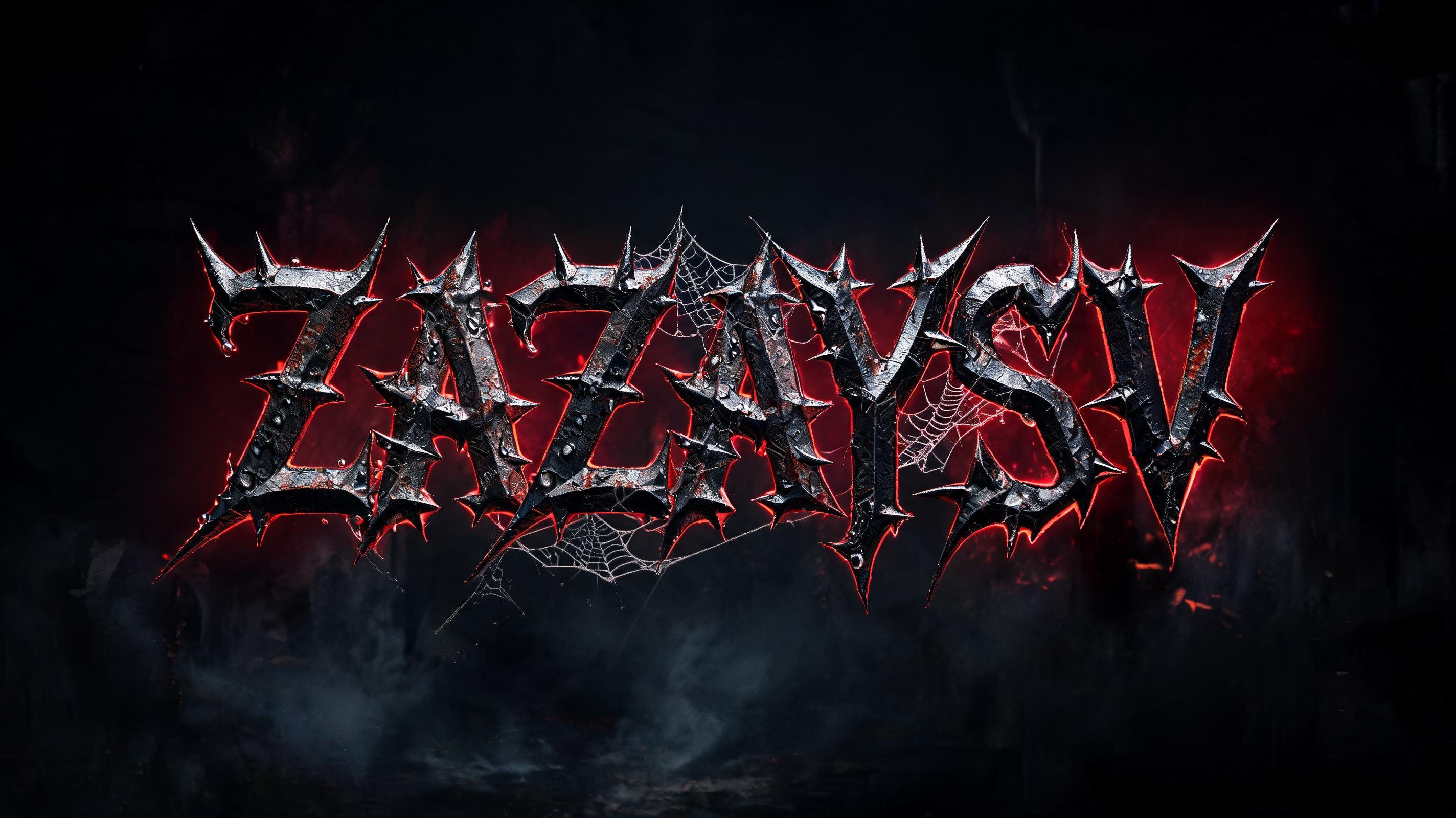 "ZAZAYSV" — Gothic Dark | AI Text Effect Generator