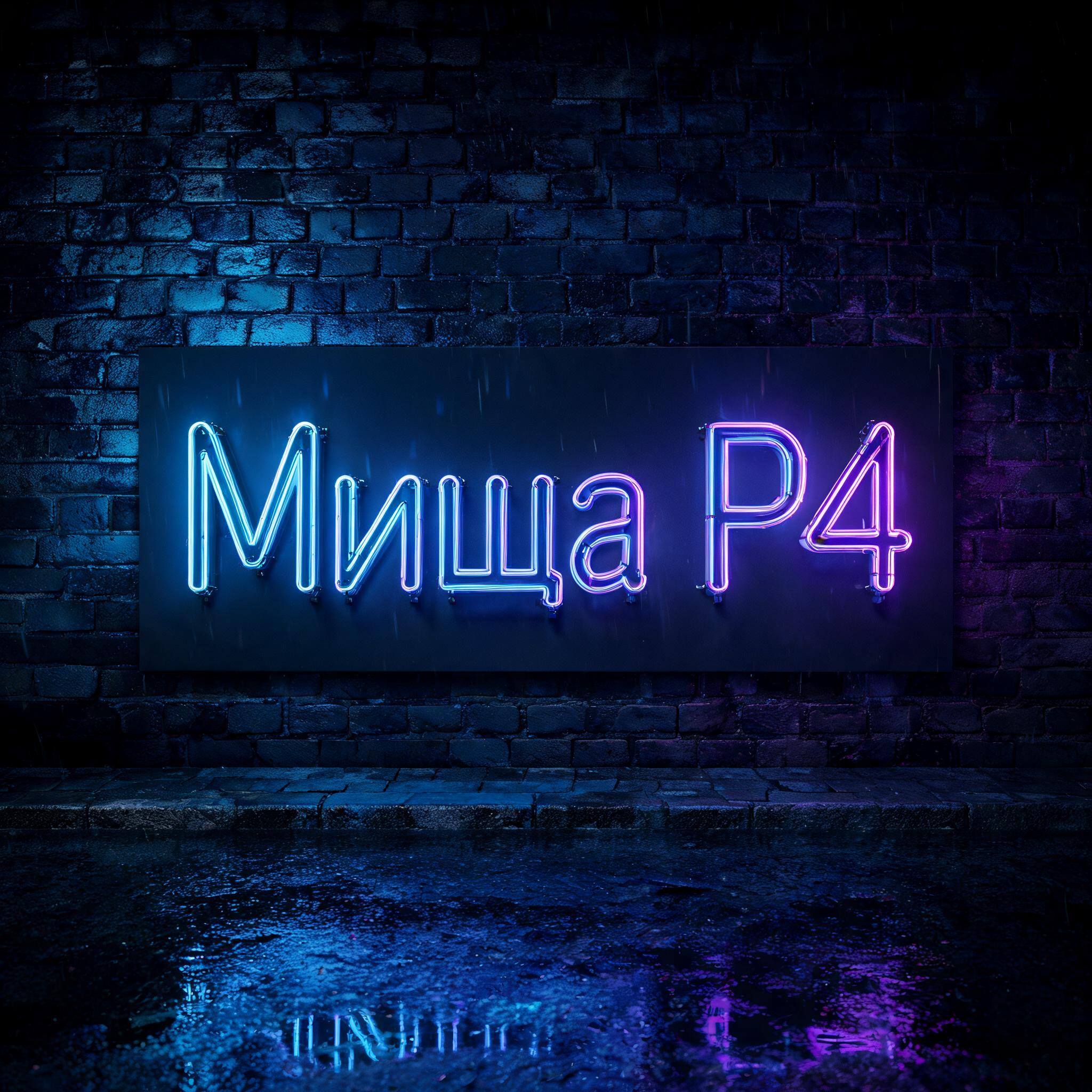 "Миша Р4" — Neon Sign | AI Text Effect Generator