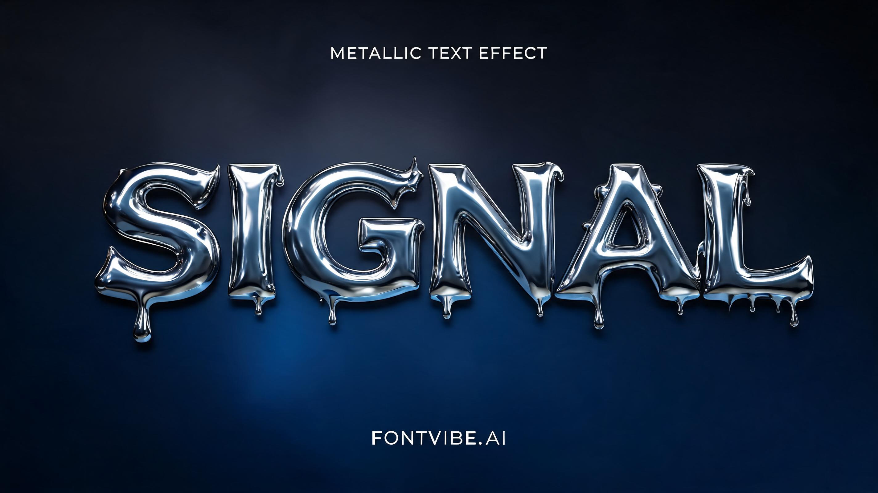 "SIGNAL" — Metallic | AI Text Effect Generator