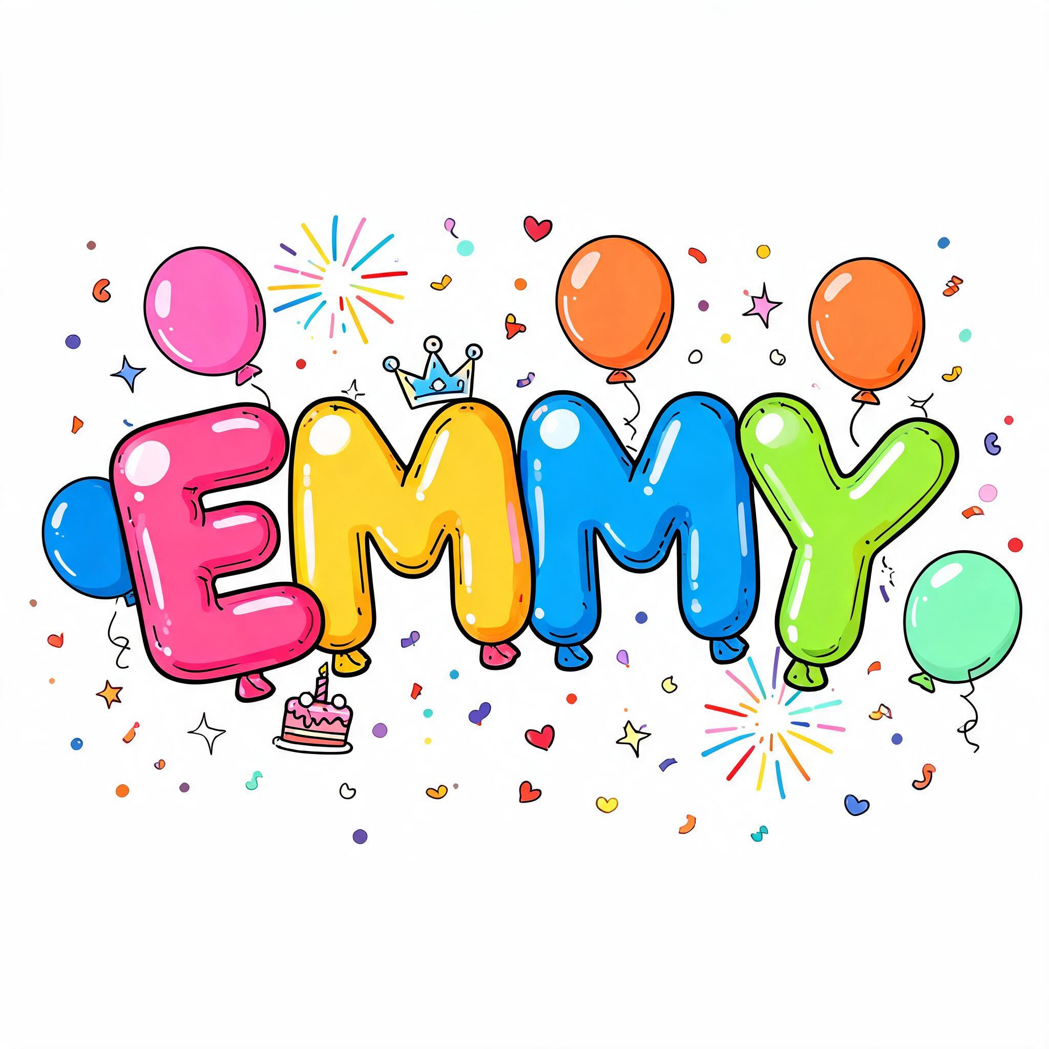 "Emmy" — Birthday Kids text effect