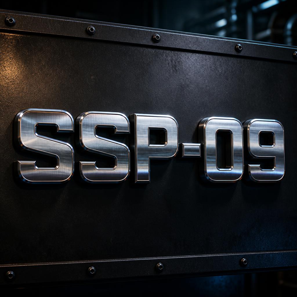 "SSP-09" — Metallic | AI Text Effect Generator