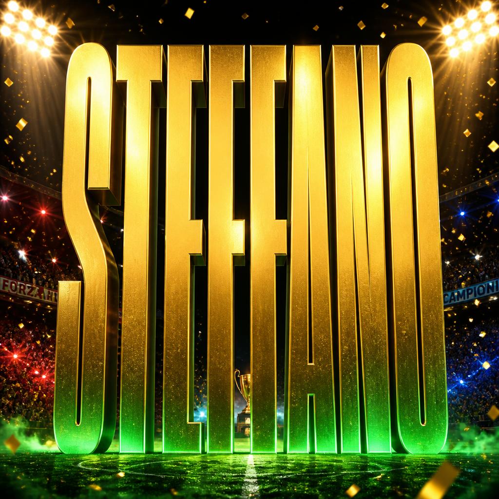"STEFFANO" — Sports Football | AI Text Effect Generator