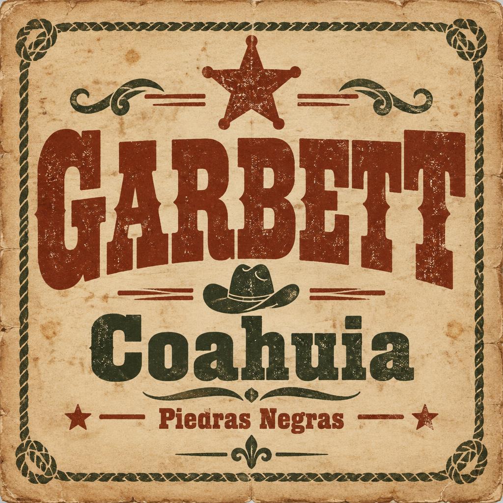 "GARBETT
Coahuia
Piedras Negras" — Vintage | AI Text Effect Generator