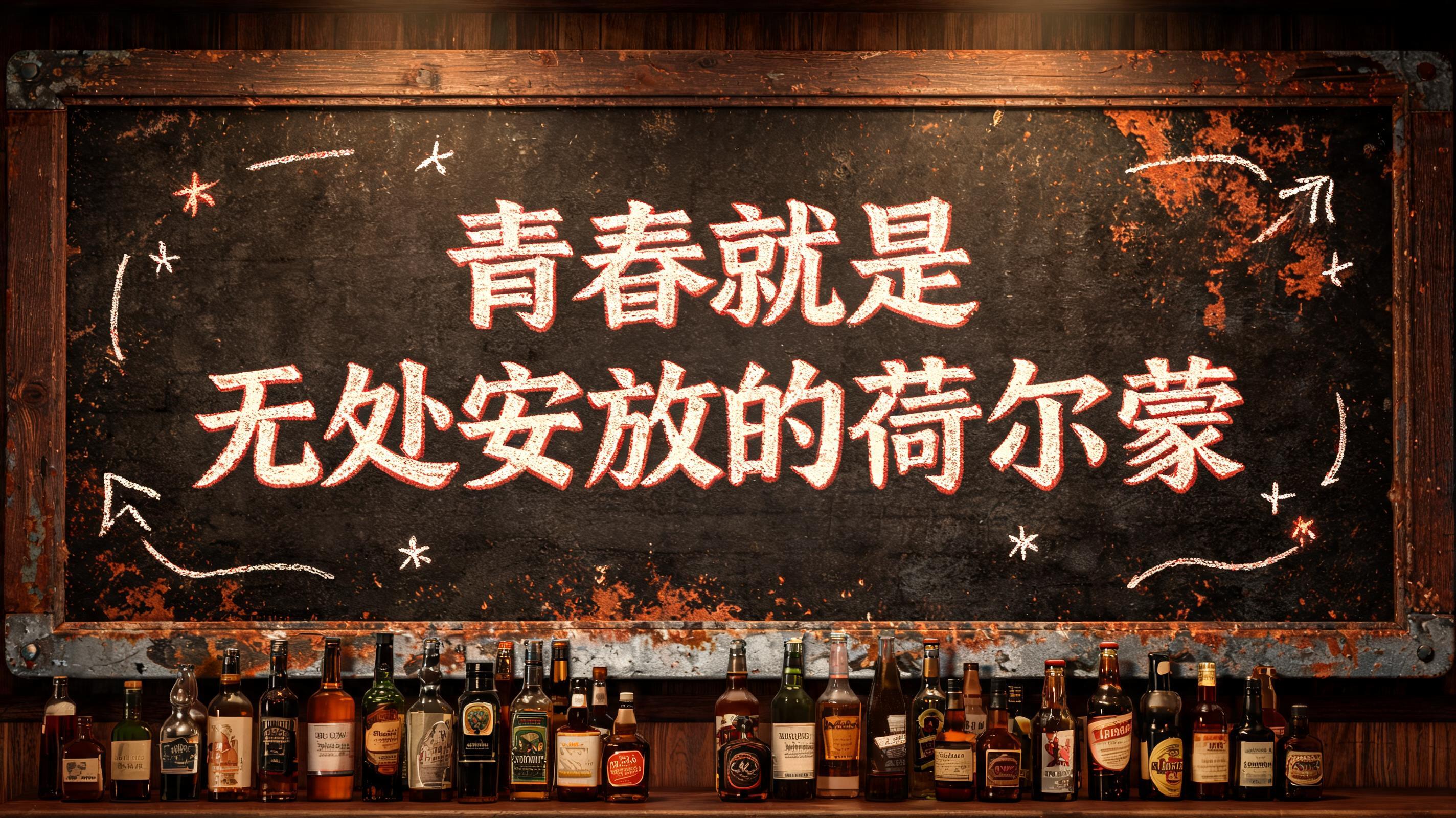 "青春就是无处安放的荷尔蒙" — Vintage | AI Text Effect Generator