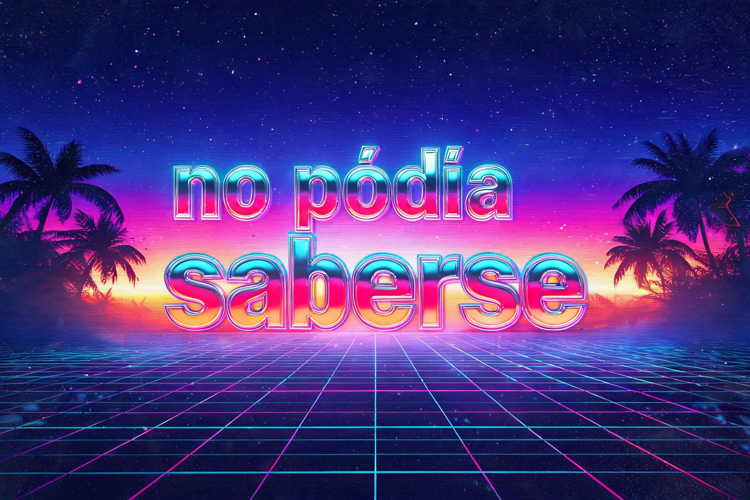 "no podía saberse" — Synthwave | AI Text Effect Generator