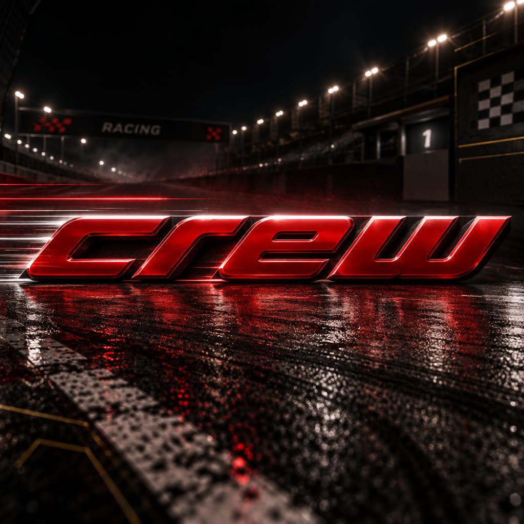 "crew" — Racing | AI Text Effect Generator