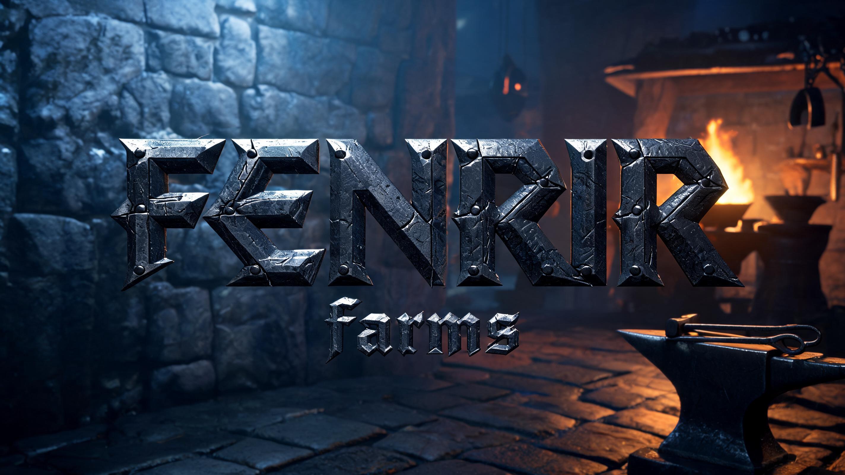 "Fenrir farms" — Viking | AI Text Effect Generator