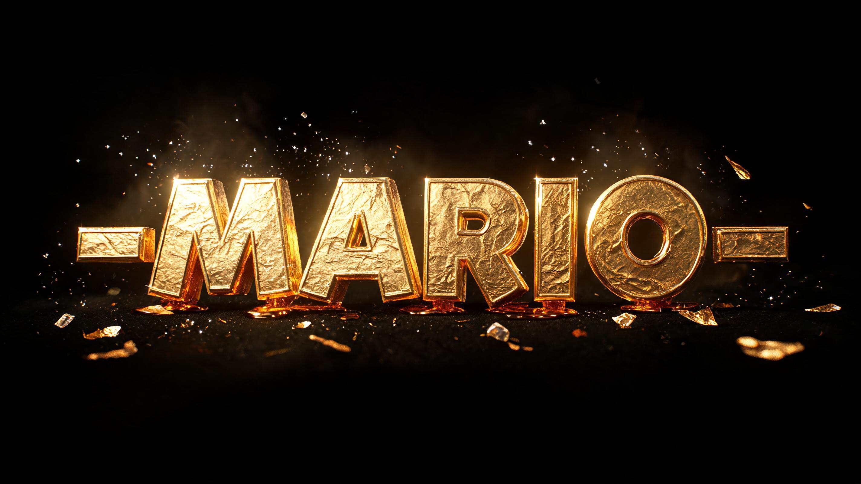 "__MARIO__" — Luxury Gold | AI Text Effect Generator