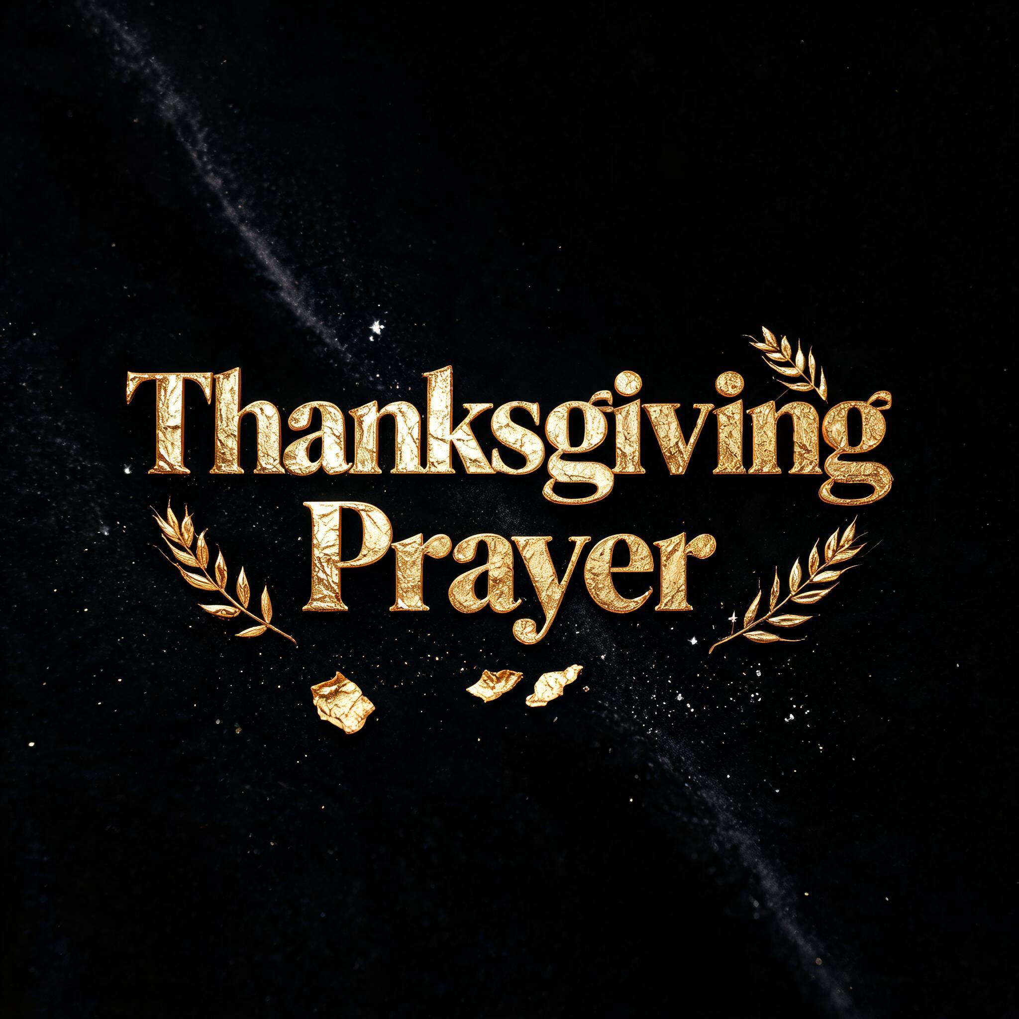 "Thanksgiving Prayer " — Luxury Gold | AI Text Effect Generator