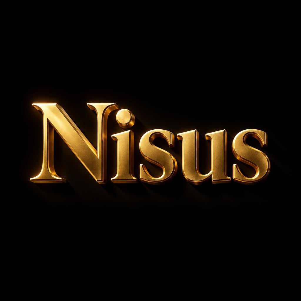 "Nisus" — 3d Bold Gold | AI Text Effect Generator