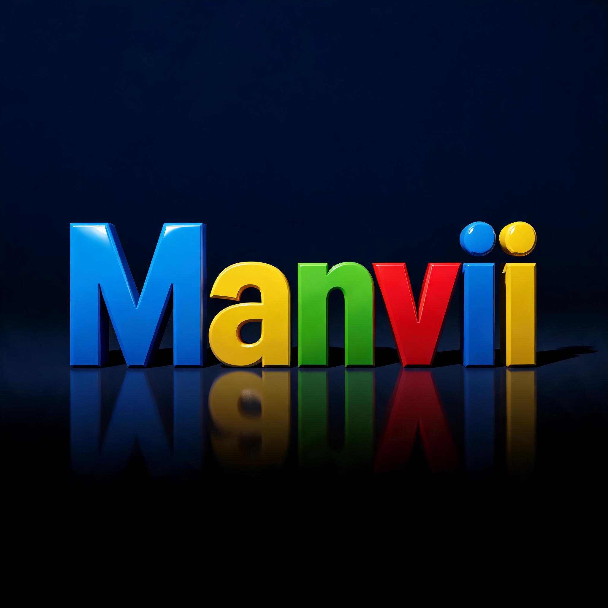 "Manvii" — 3d Bold | AI Text Effect Generator
