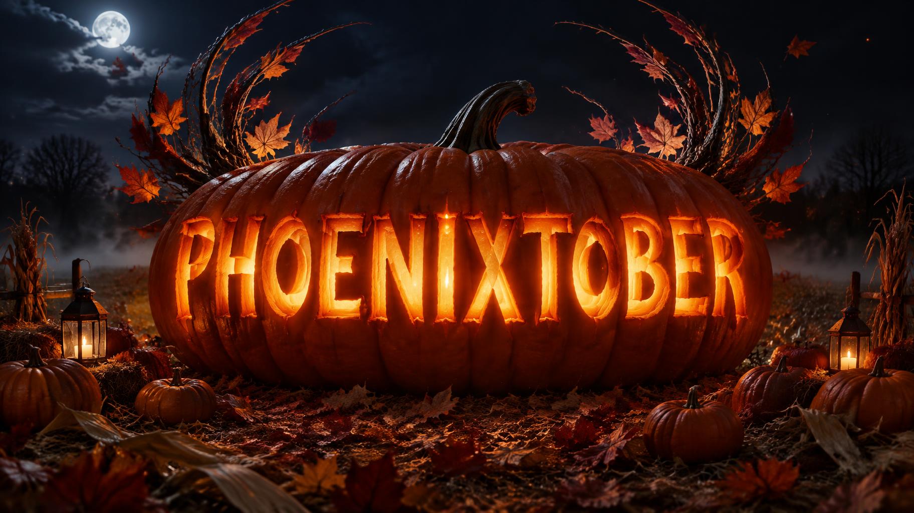 "PHOENIXTOBER" —  | AI Text Effect Generator