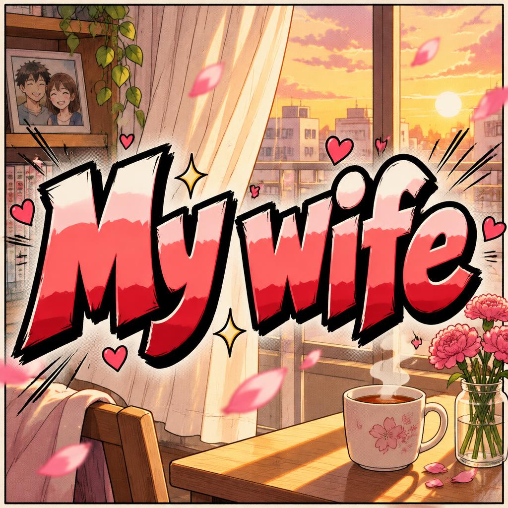 "My wife" — Anime | AI Text Effect Generator