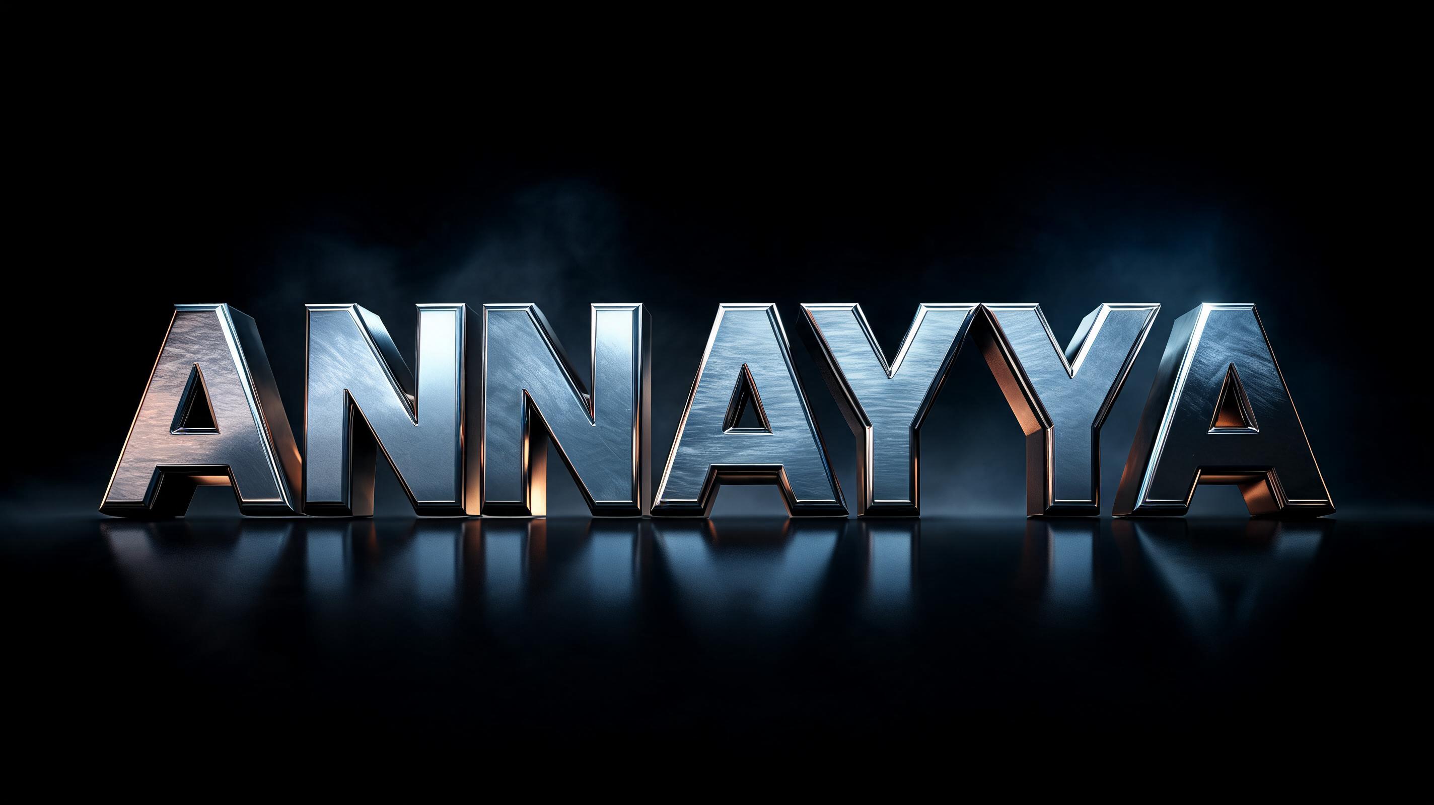 "ANNAYYA 
" — Metallic | AI Text Effect Generator
