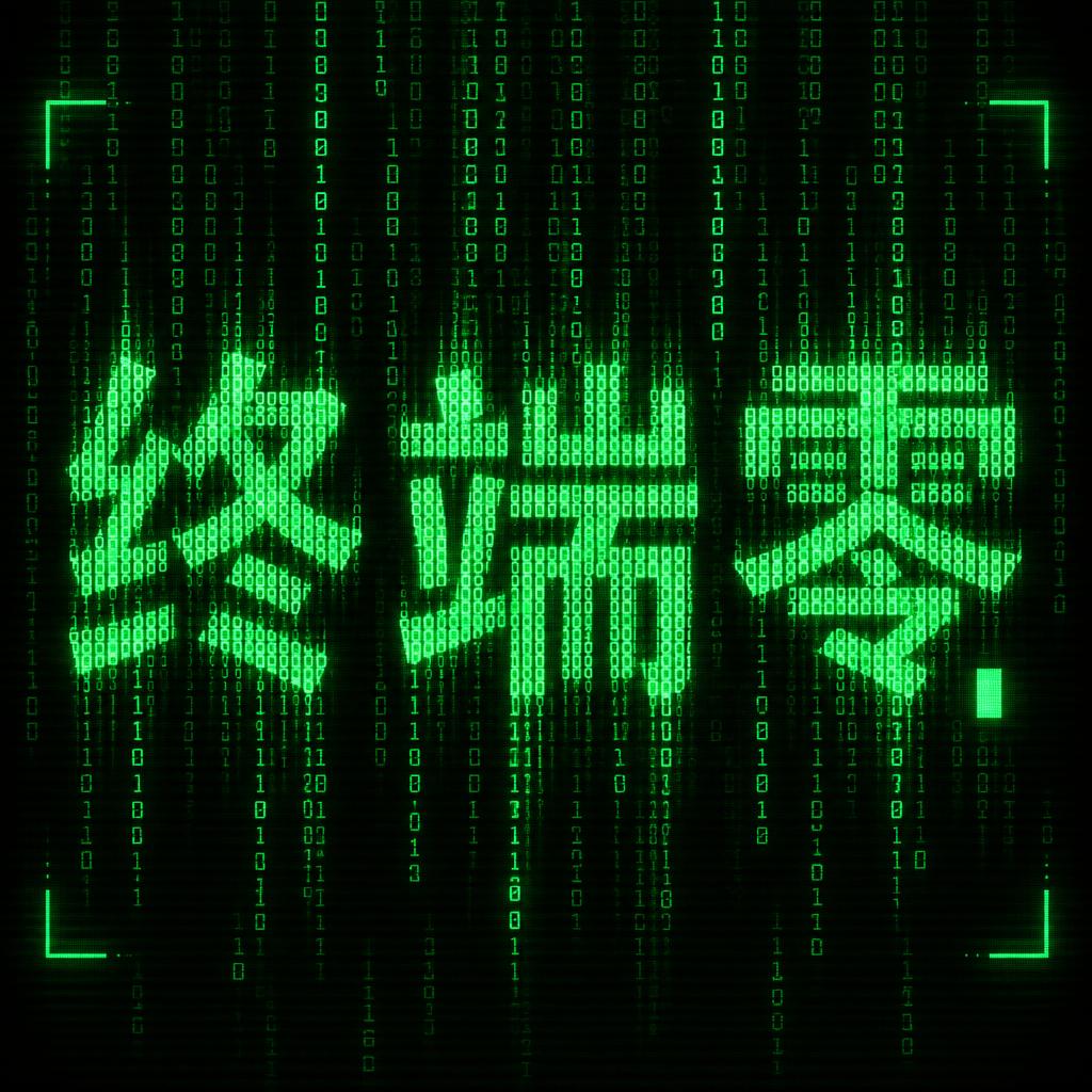"终端零" — Cyberpunk Data Stream text effect