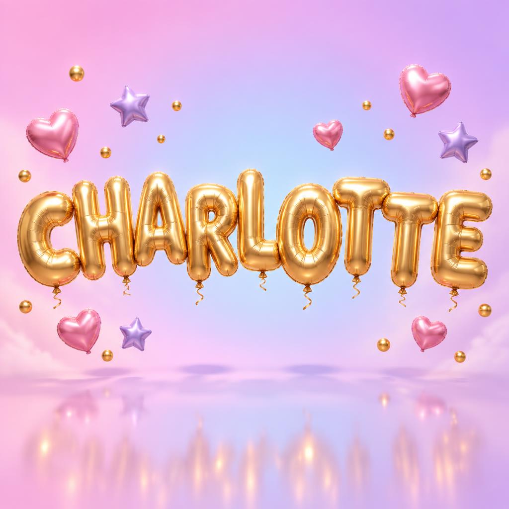"CHARLOTTE" — Y2k Bubbly | AI Text Effect Generator