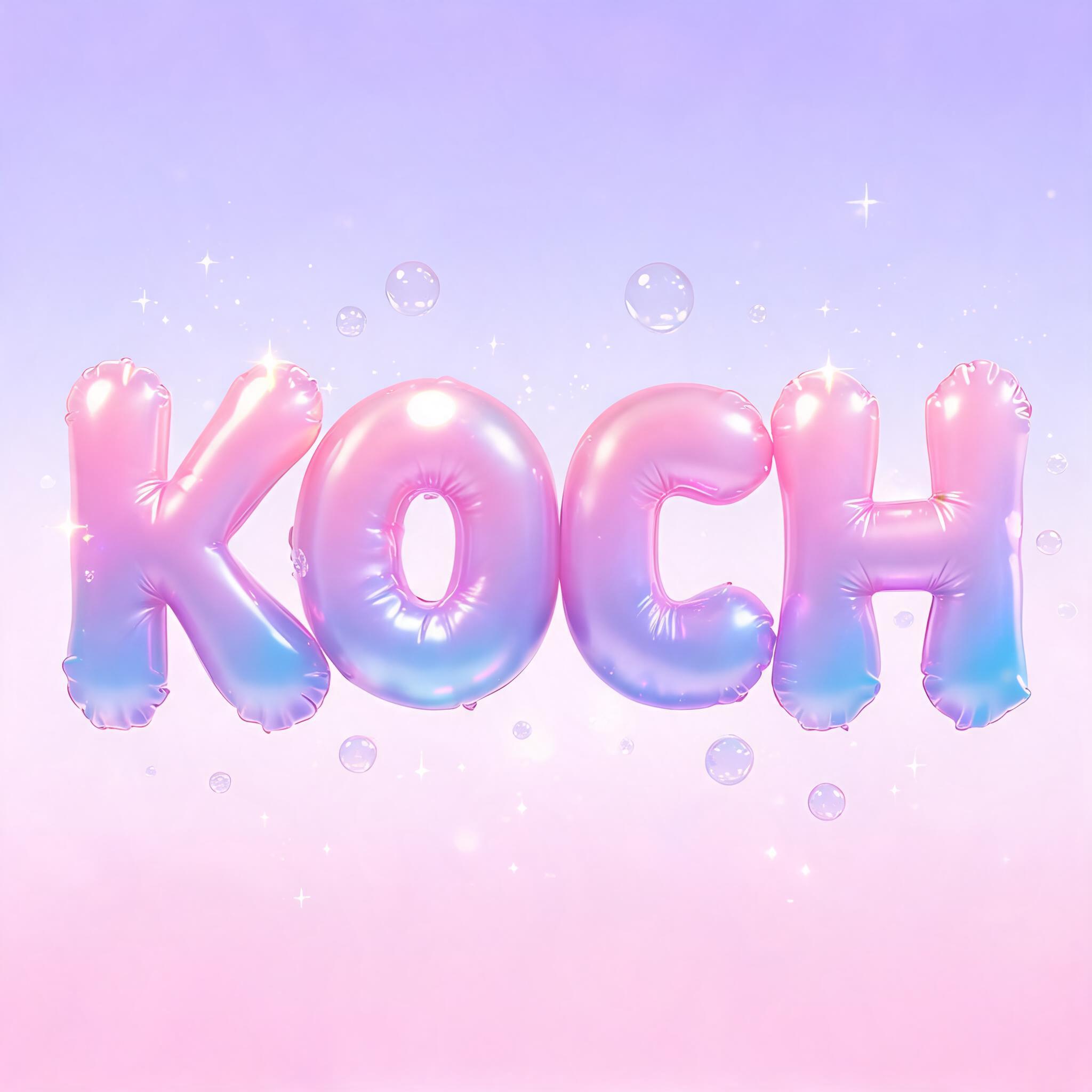 "Koch" — Bubble text effect