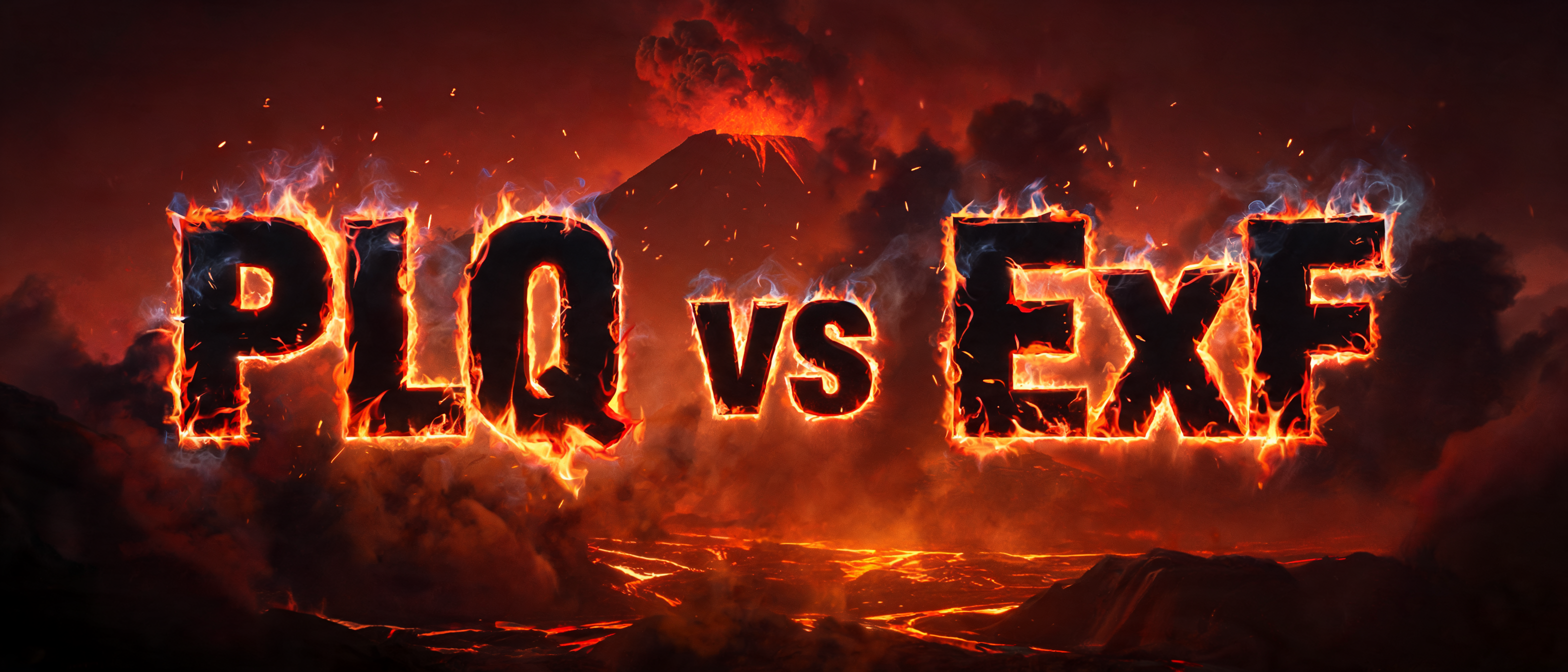 "PLQ vs ExF" — Fire Smoke | AI Text Effect Generator