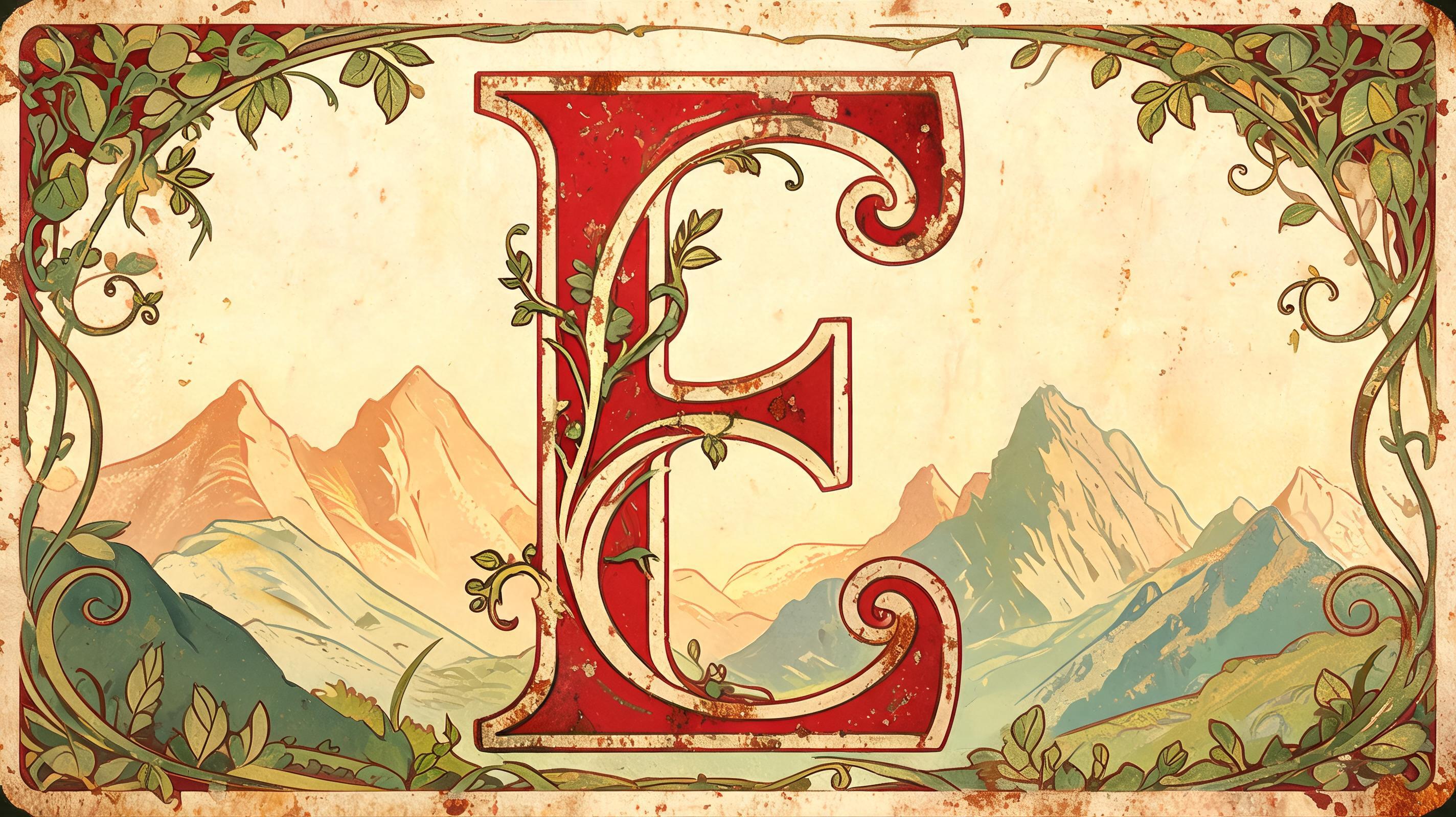 "E" — Vintage | AI Text Effect Generator
