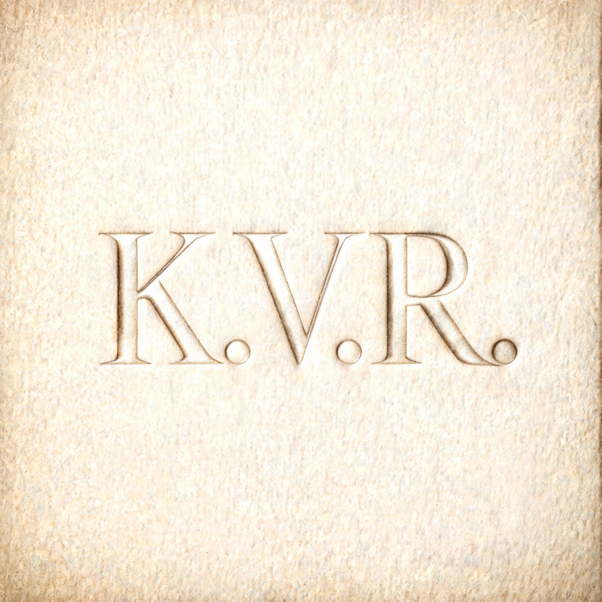 "K.V.R." — Emboss text effect