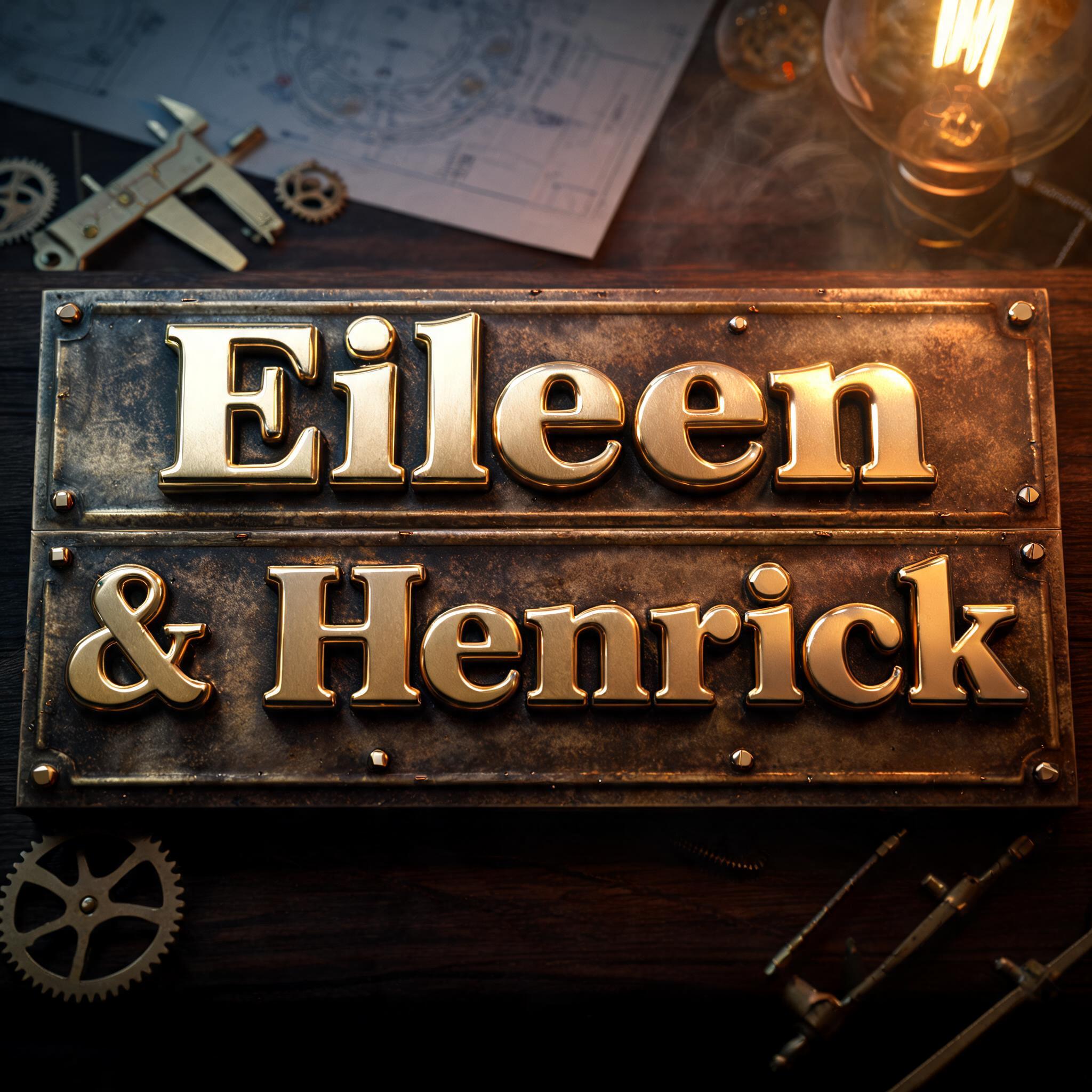 "Eileen & Henrick" — Steampunk | AI Text Effect Generator