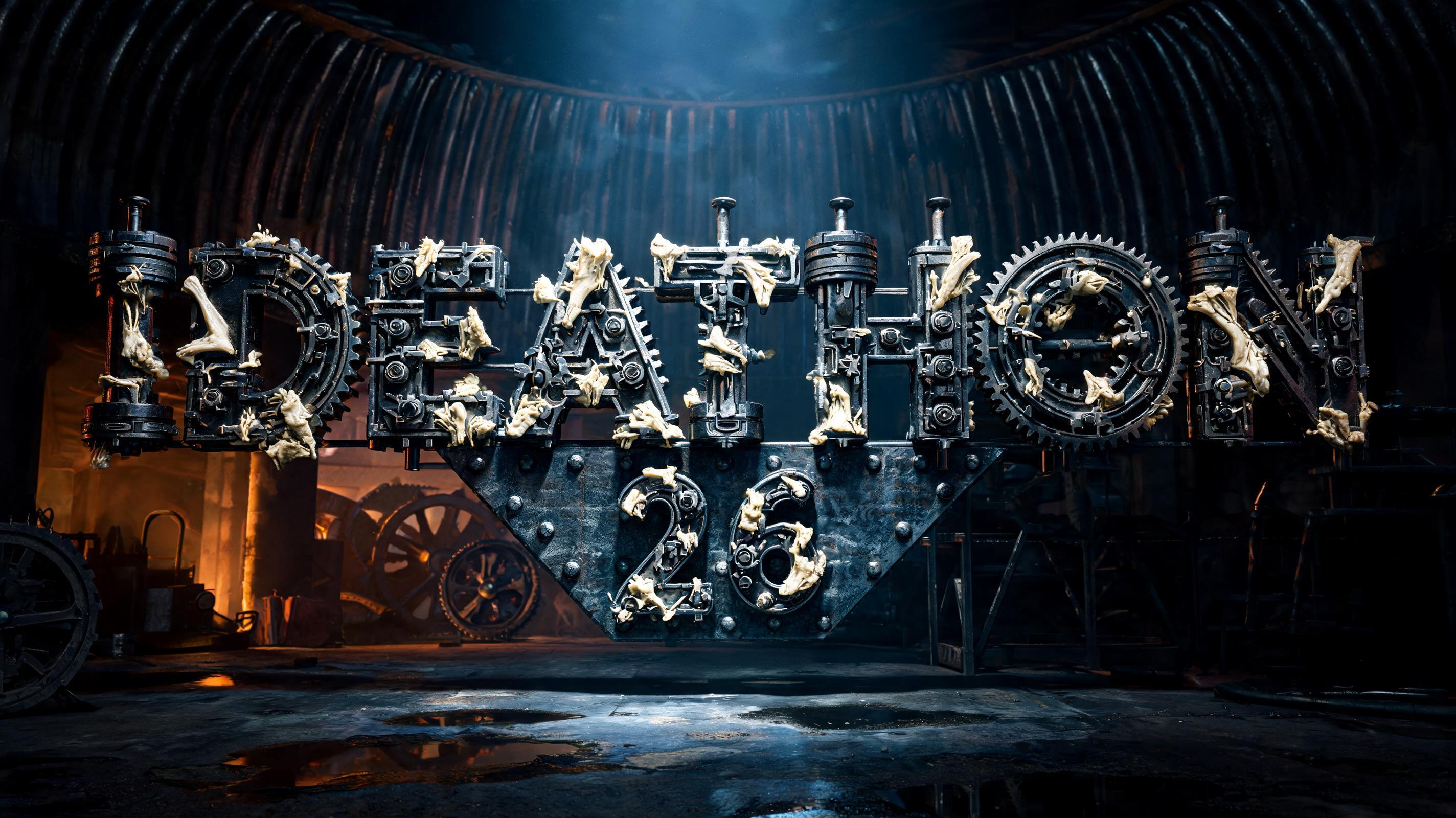 "IDEATHON 26" — Cyberpunk Bio Mech text effect
