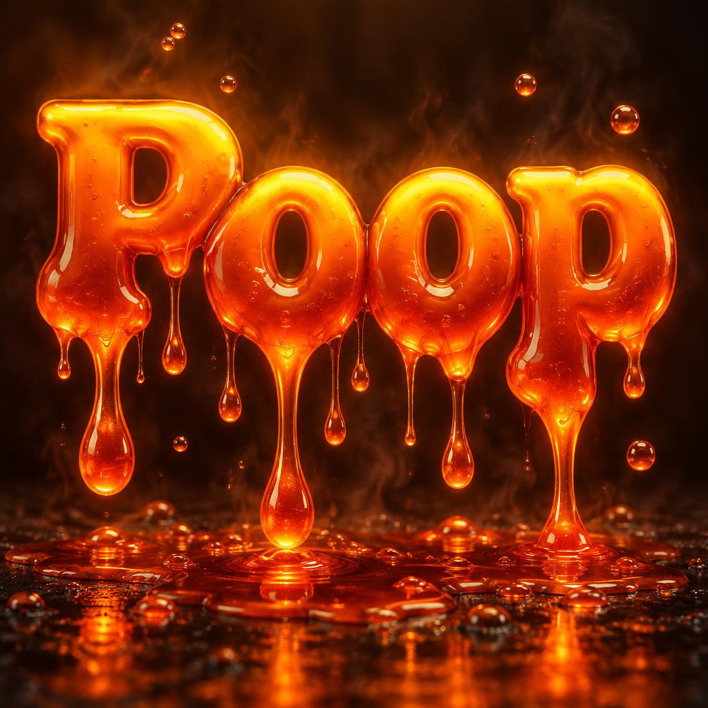 "Poop" — Drip Font Melting | AI Text Effect Generator