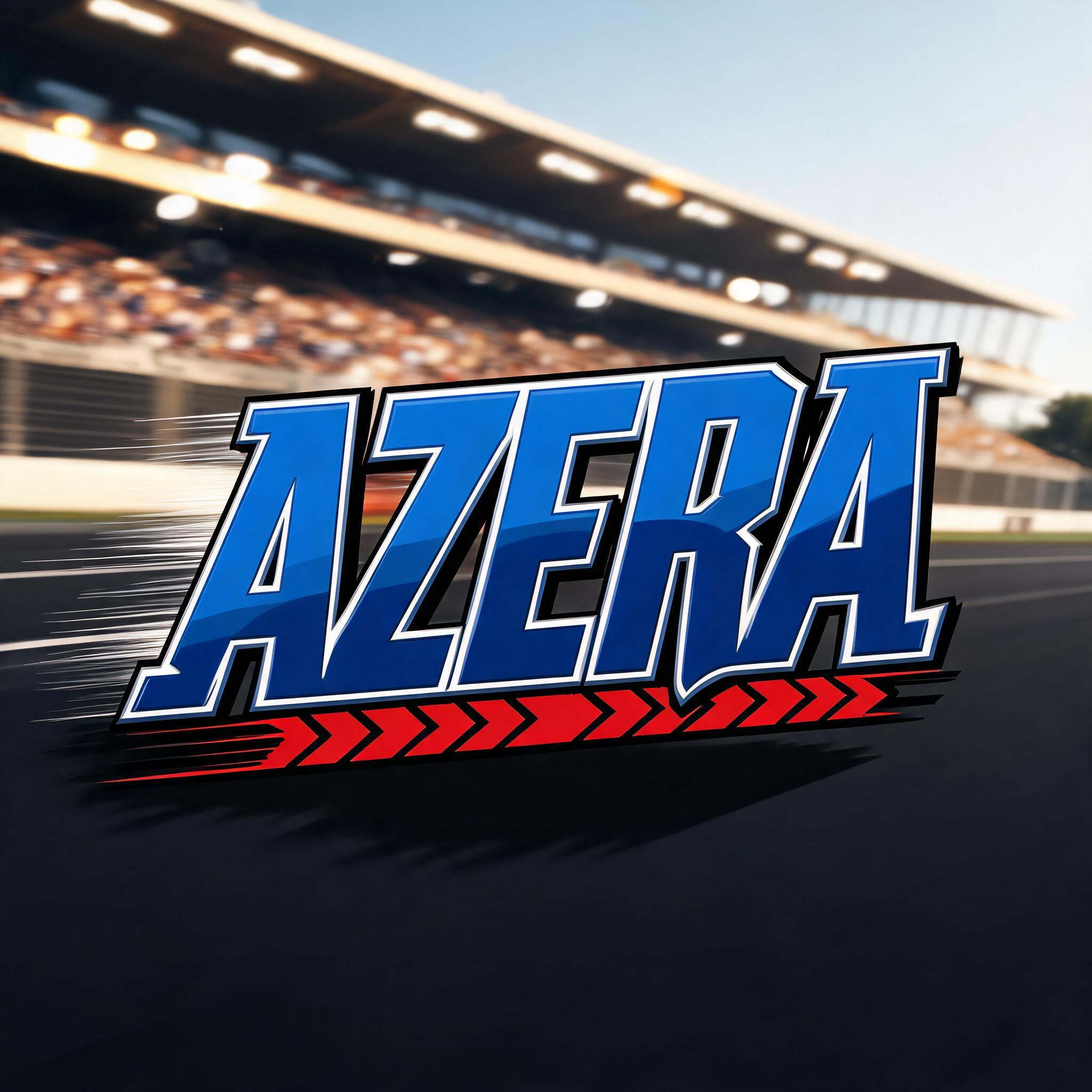 "AZERA" — Racing | AI Text Effect Generator