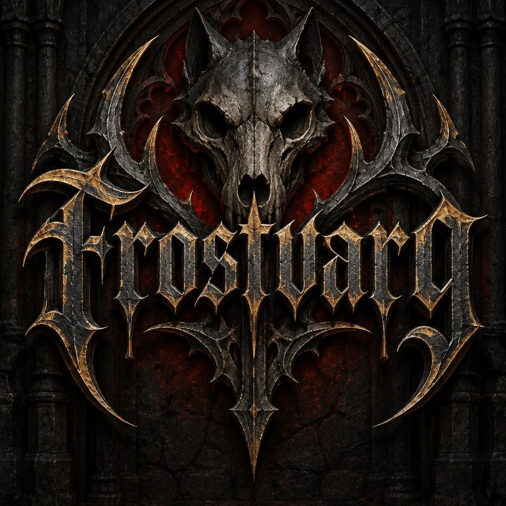 "Frostvarg" — Gothic Font text effect