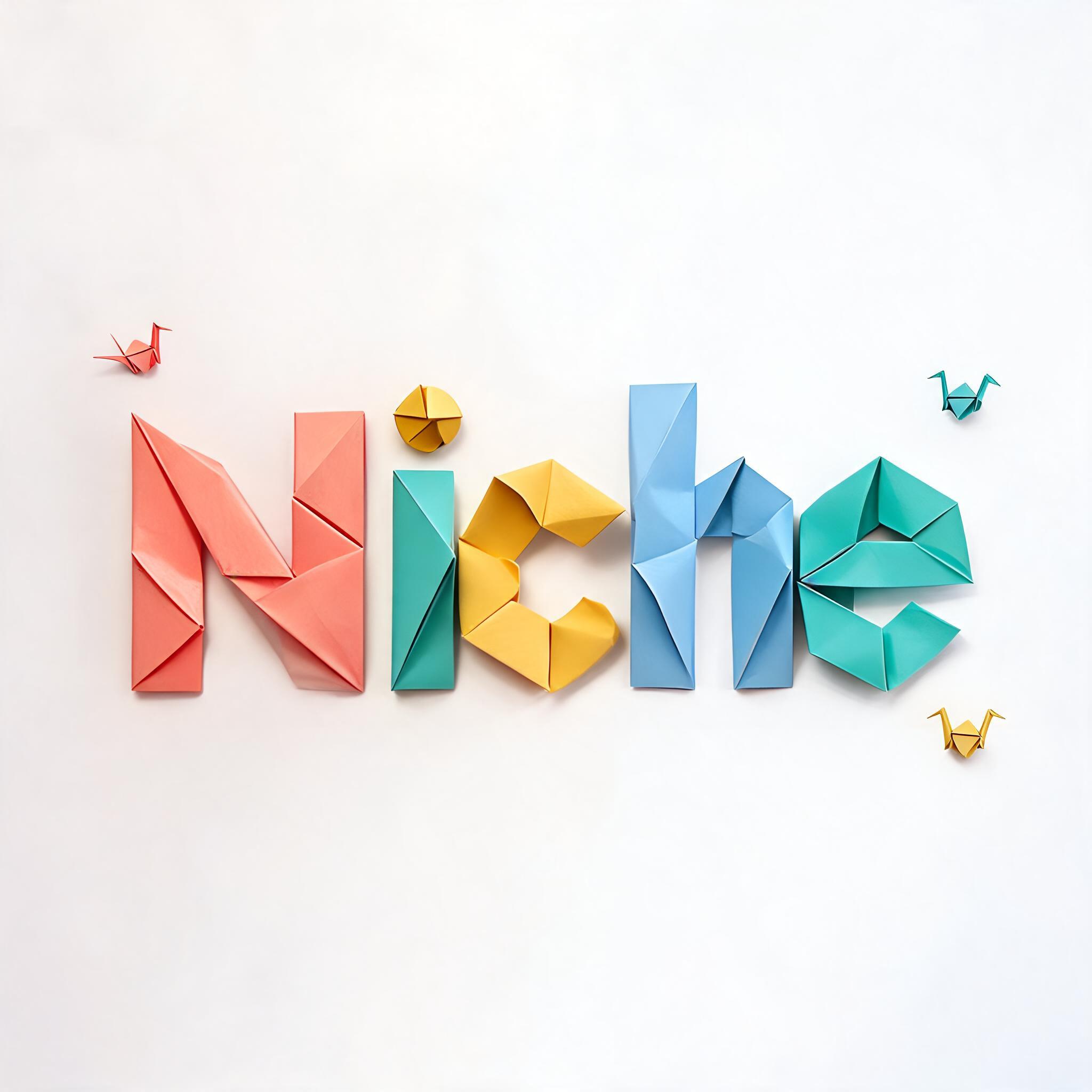 "Niche" — Origami | AI Text Effect Generator