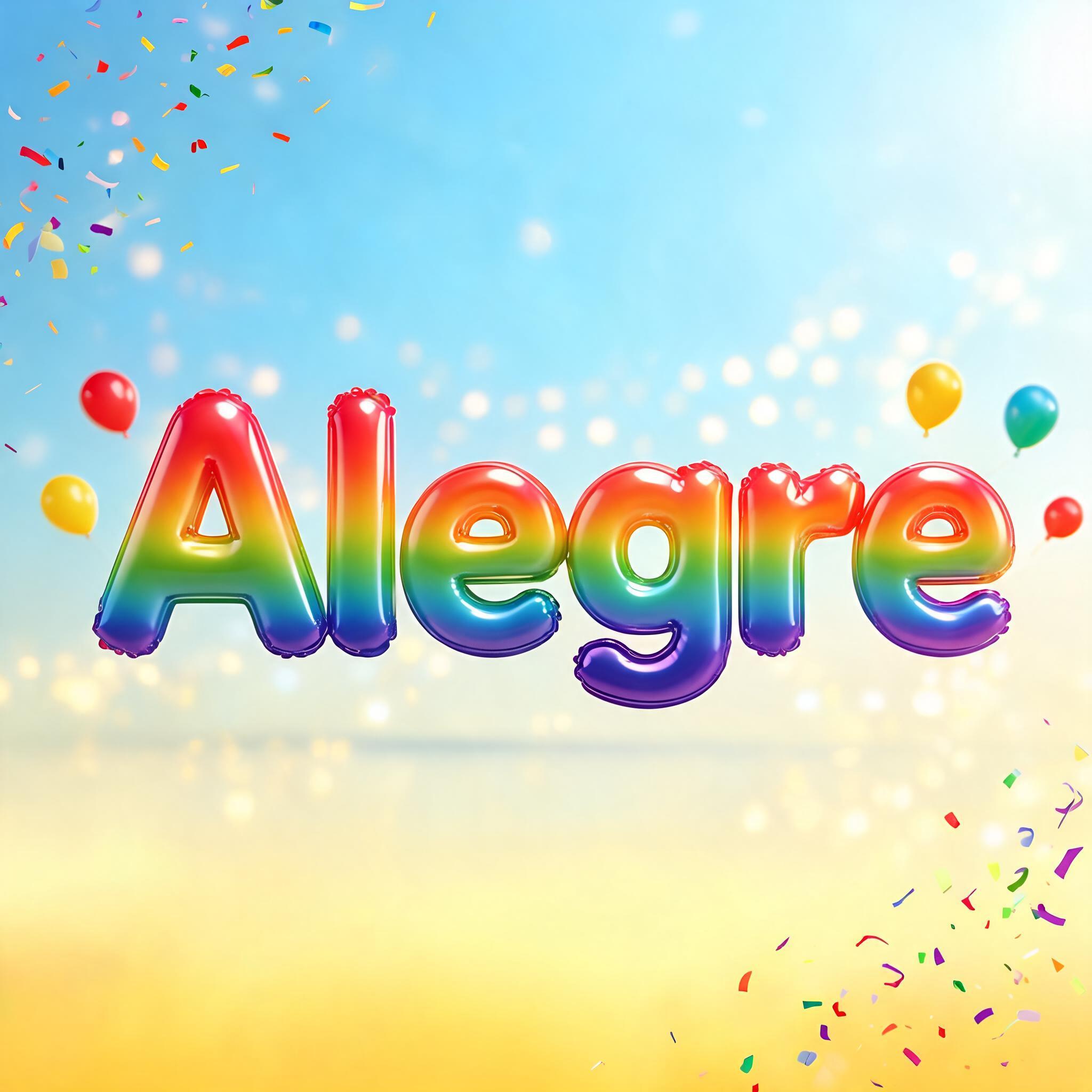 "Alegre" — Rainbow | AI Text Effect Generator