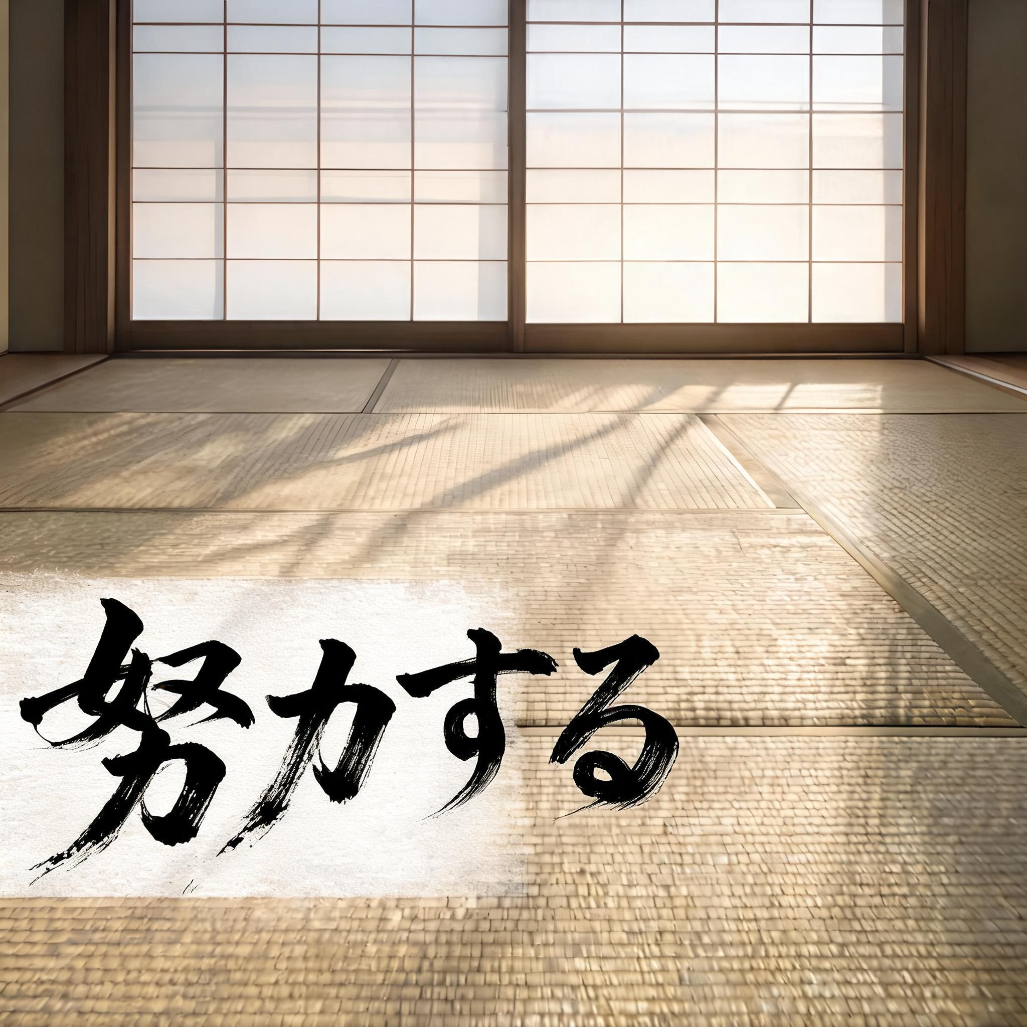 "努力する" — Brush Japanese Ink | AI Text Effect Generator