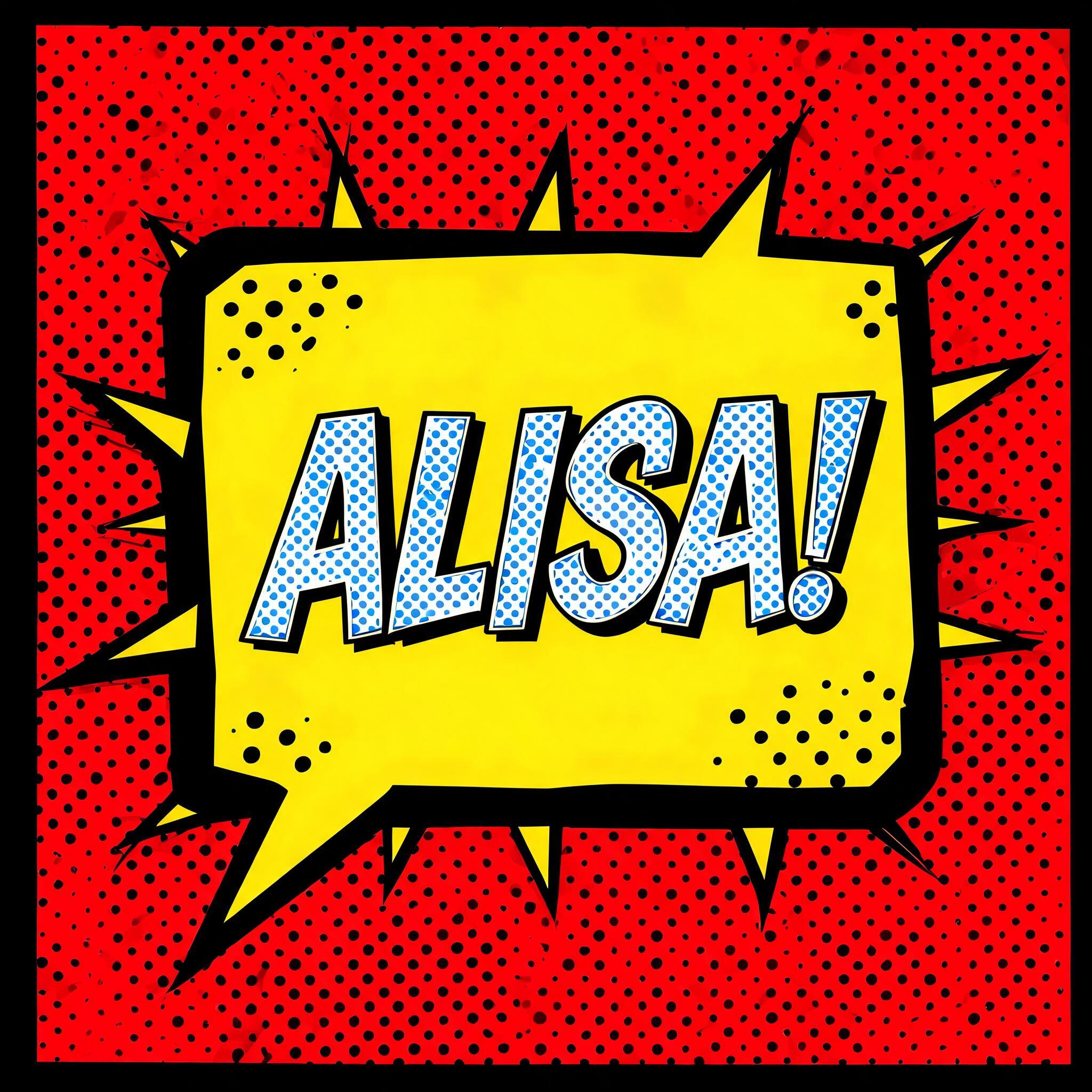 "ALISA!" — Pop Art text effect
