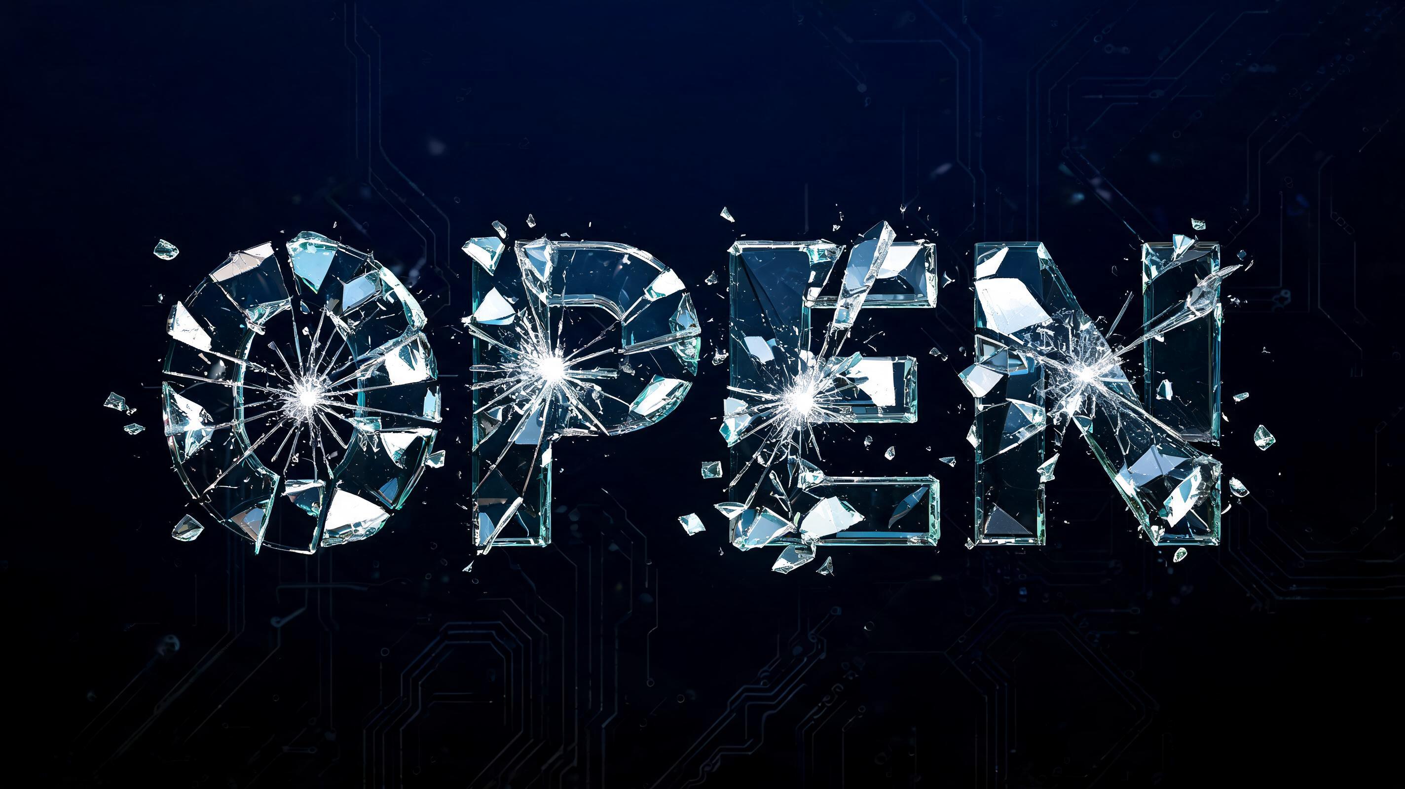 "OPEN" — Glass Broken | AI Text Effect Generator